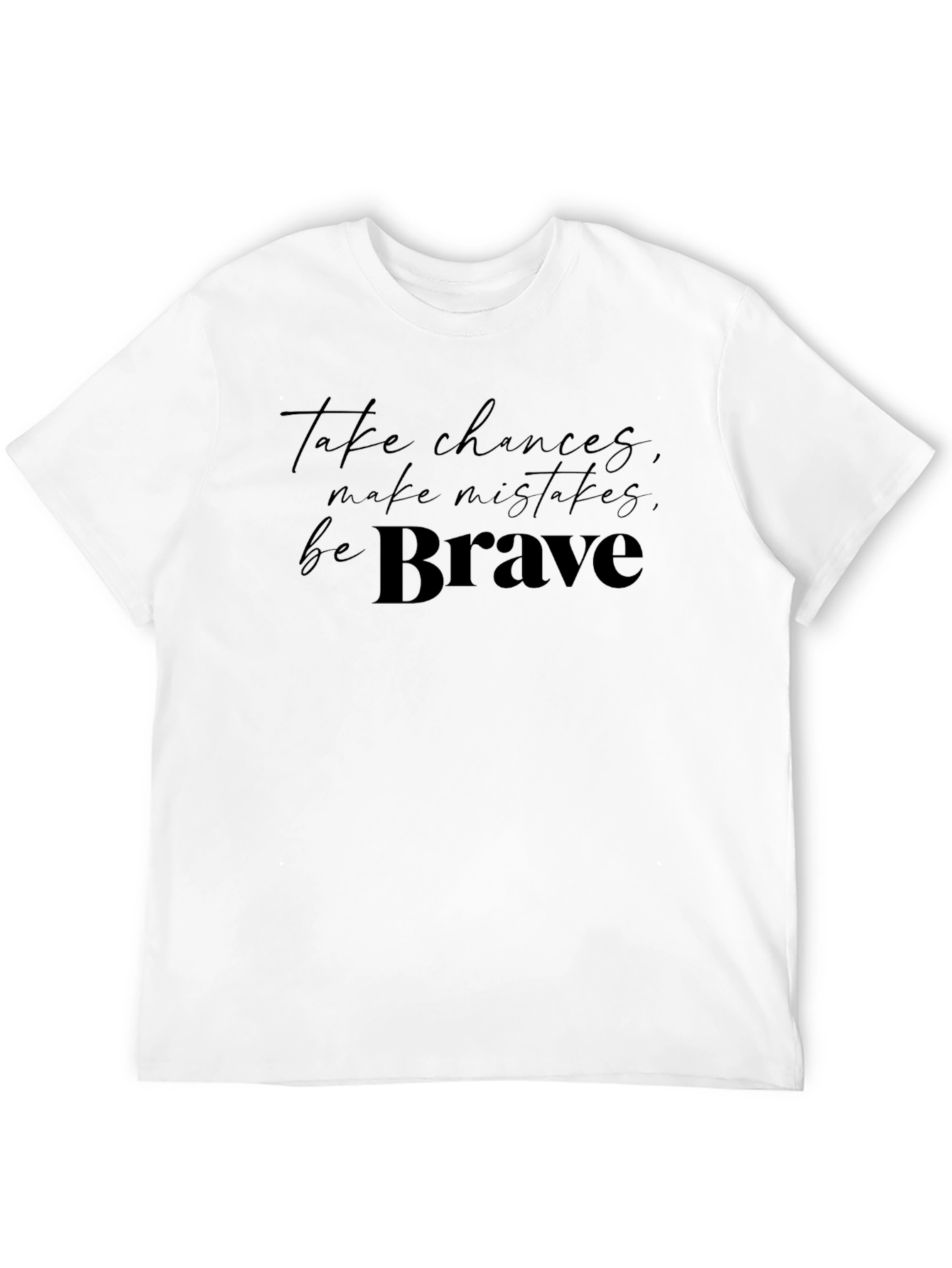 Brave Graphic Tee - Inspiring Black T-Shirt