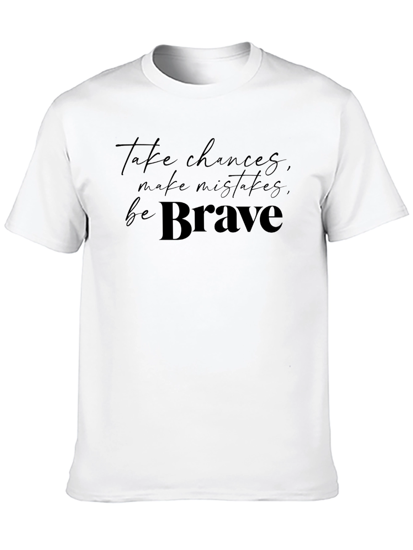 Brave Graphic Tee - Inspiring Black T-Shirt