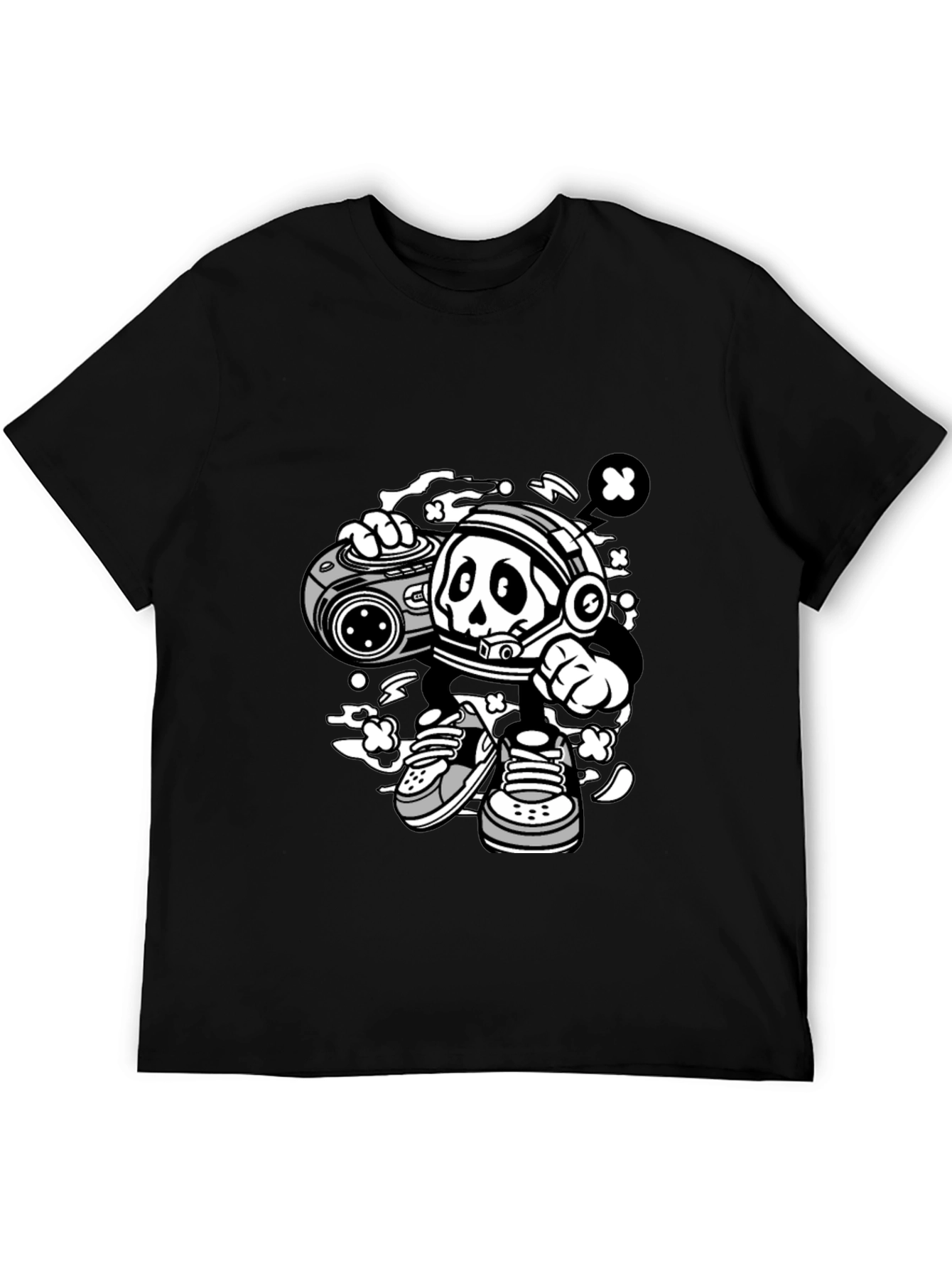 Skull Astronaut Black T-Shirt