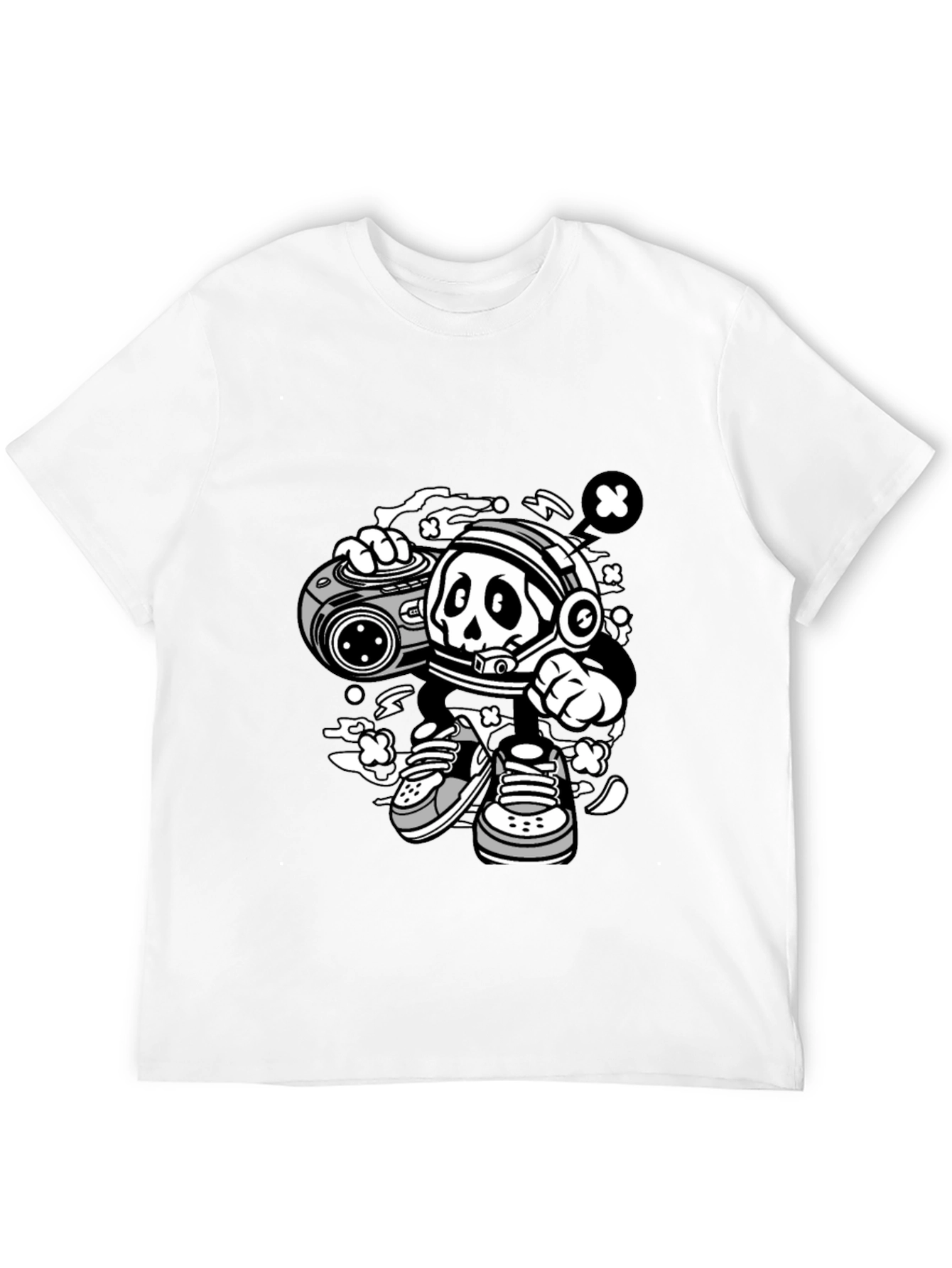Skull Astronaut Black T-Shirt