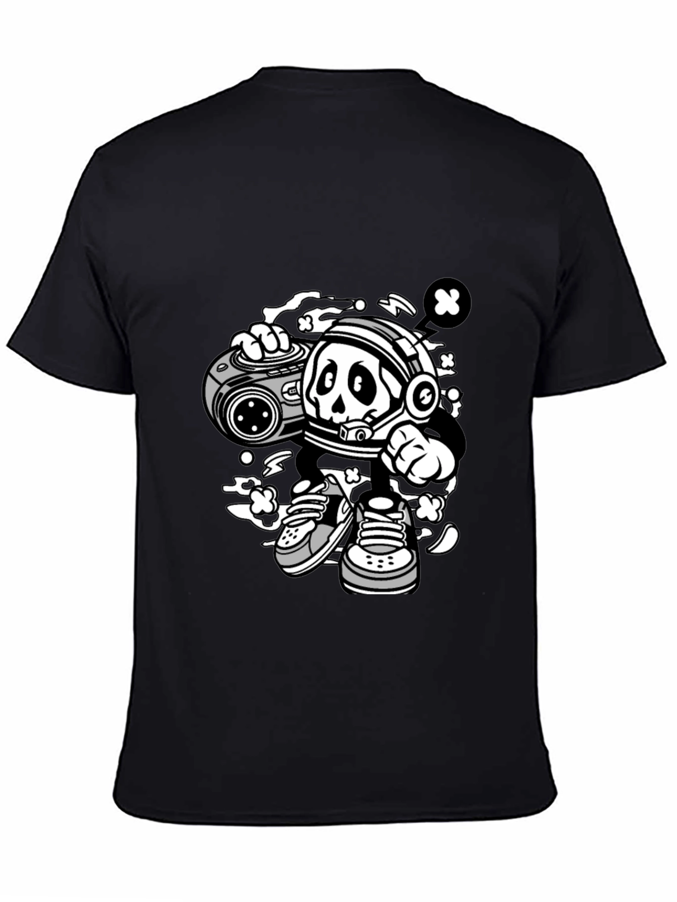 Skull Astronaut Black T-Shirt