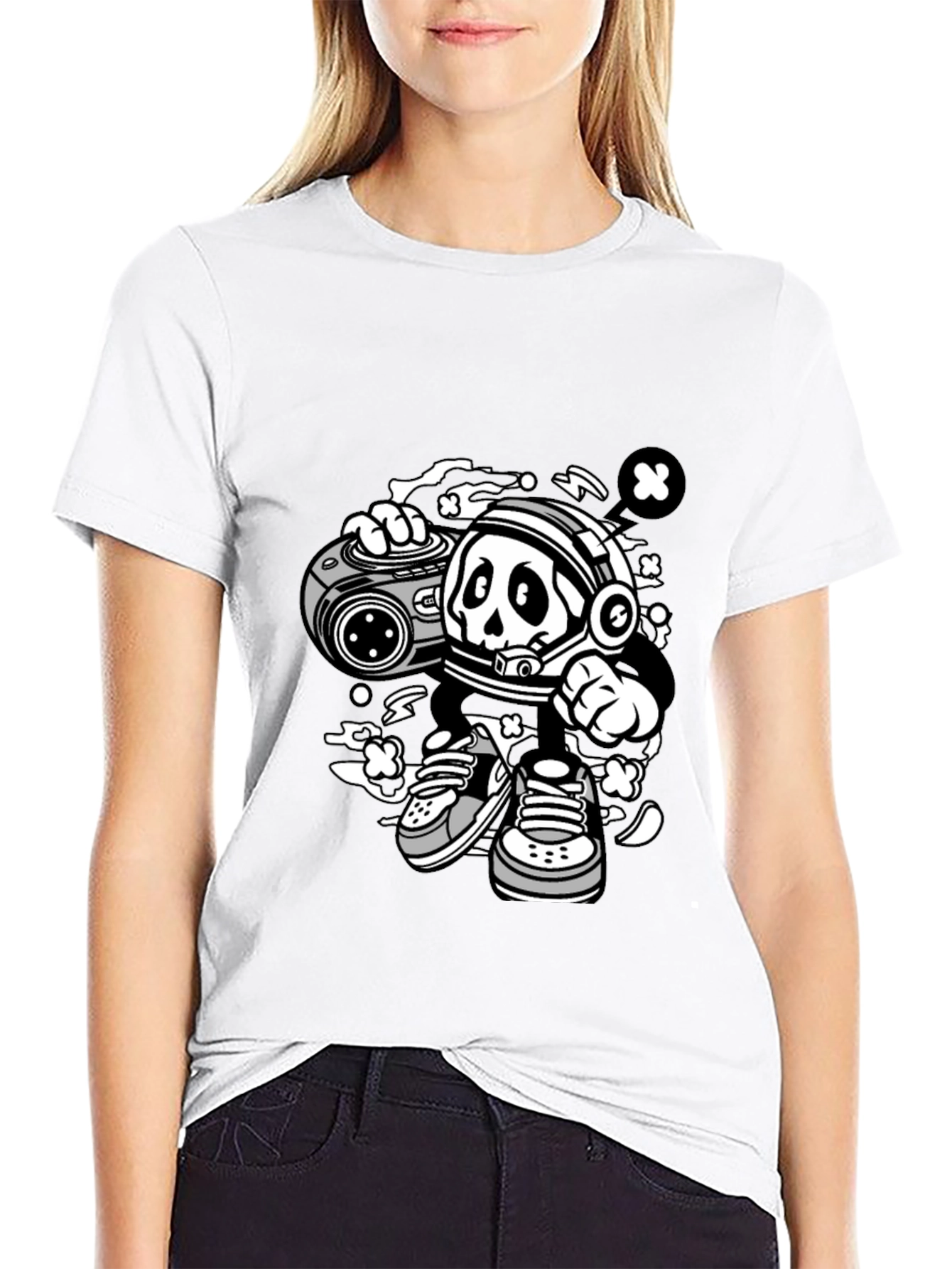 Skull Astronaut Black T-Shirt