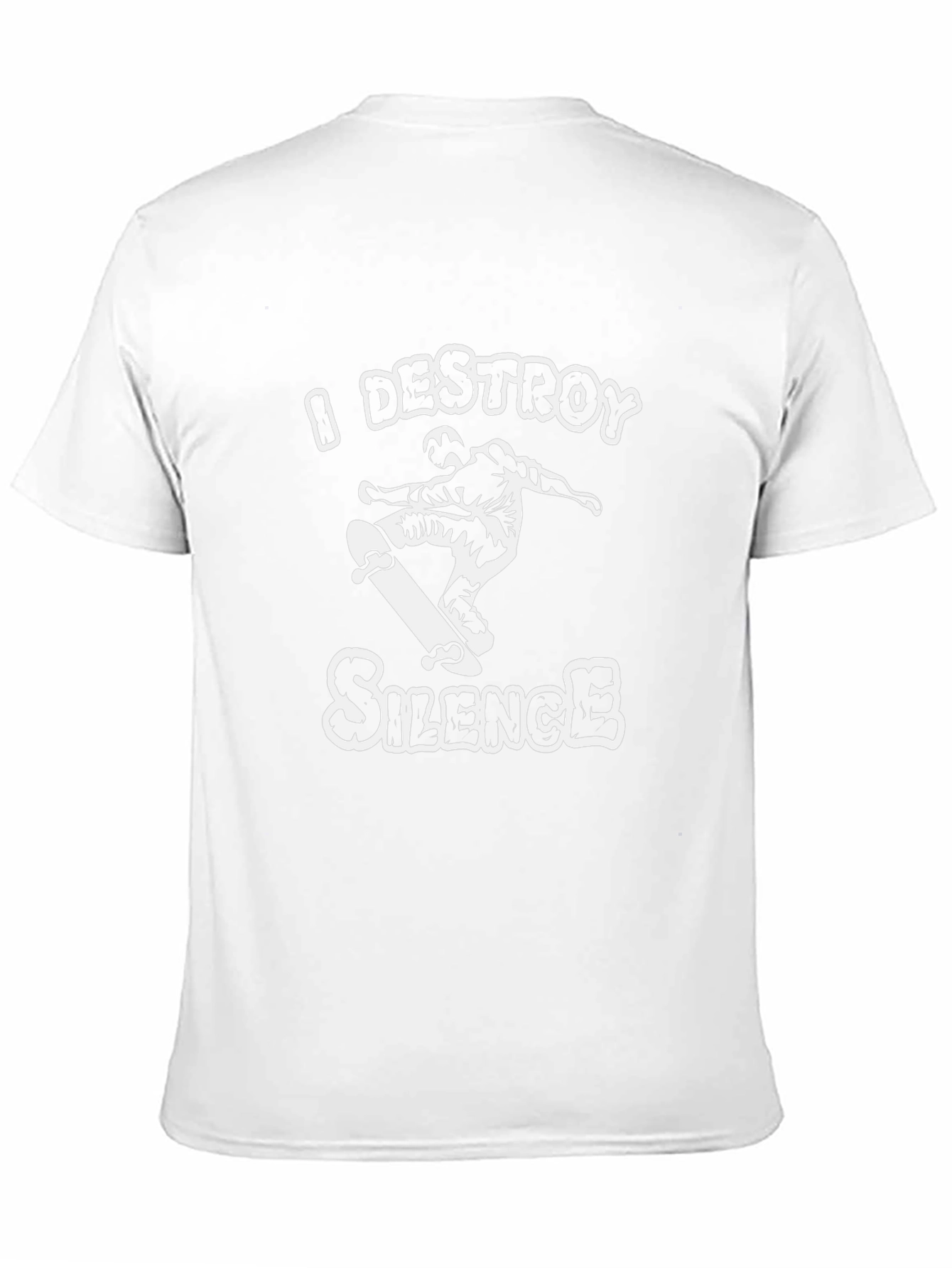 I Destroy Silence Skateboarder Graphic Tee