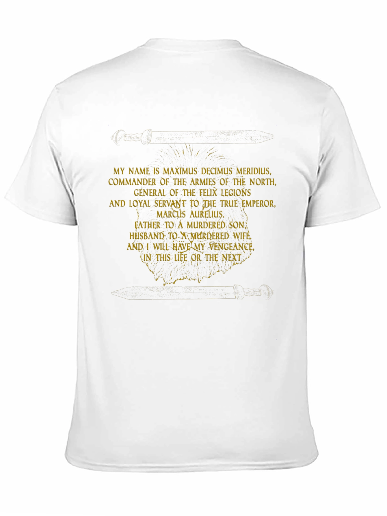 Maximus Gladiator T-Shirt - Vengeance In This Life