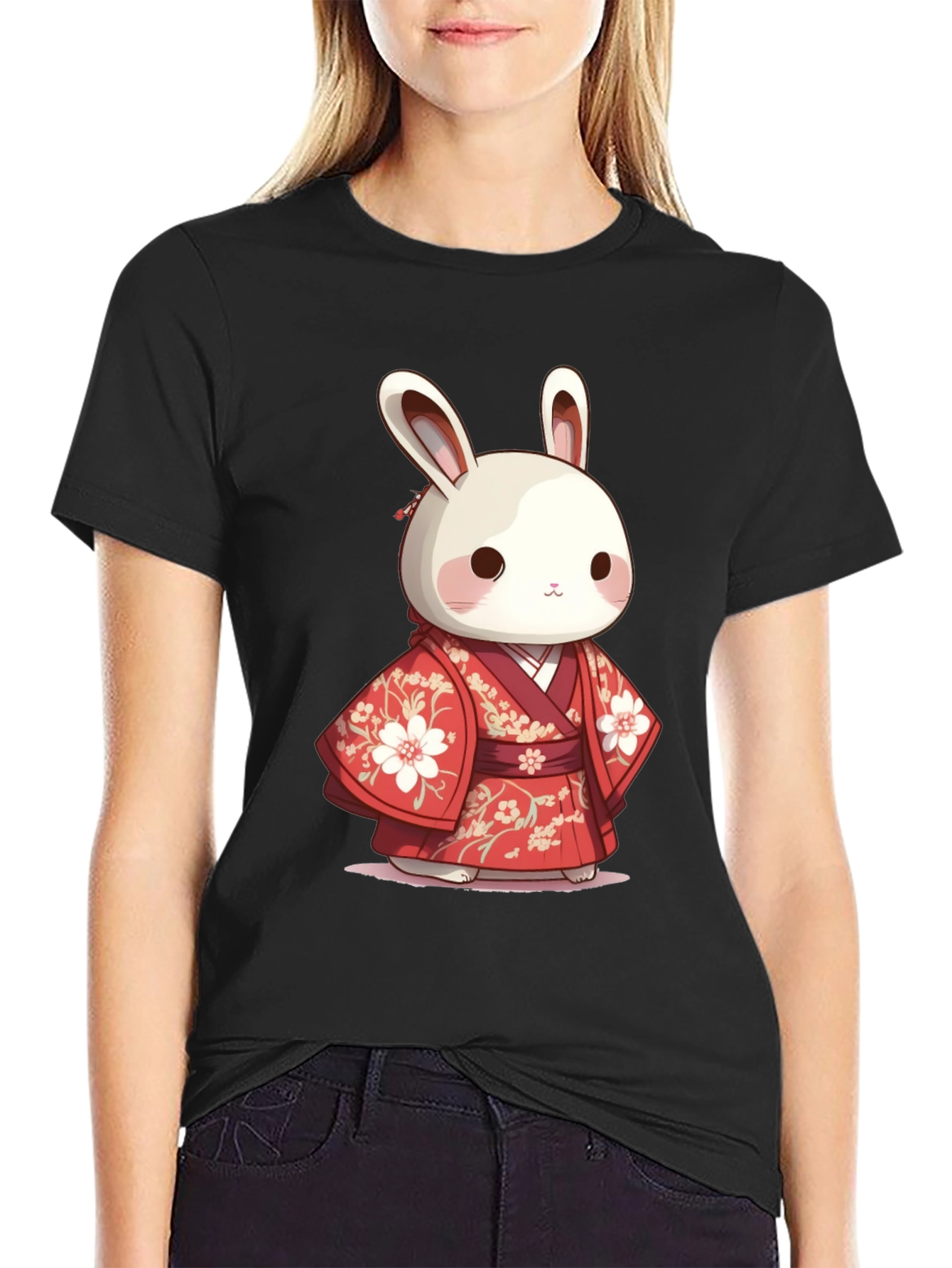 Cute Bunny in Kimono T-Shirt