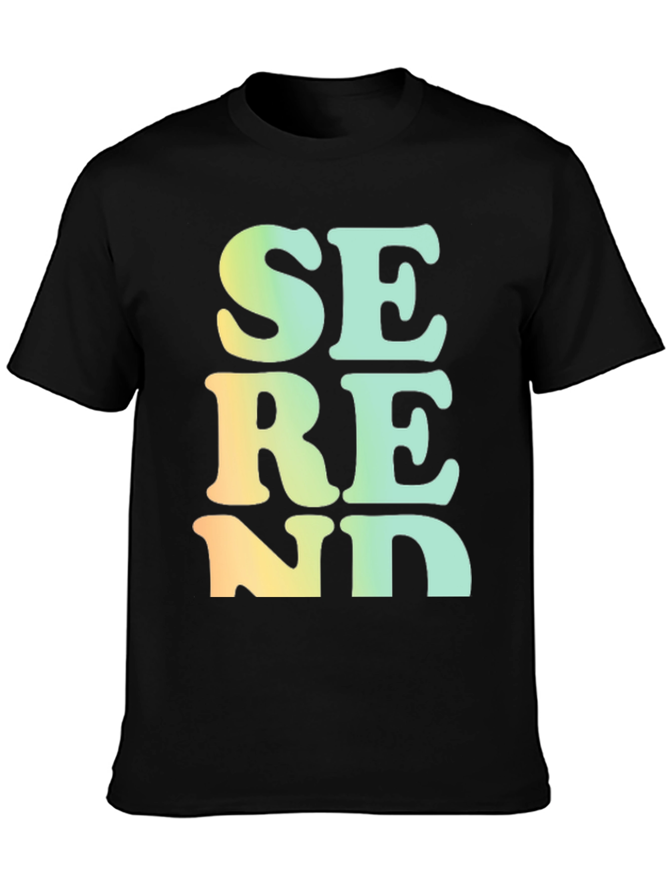 Serene Gradient T-Shirt - Black