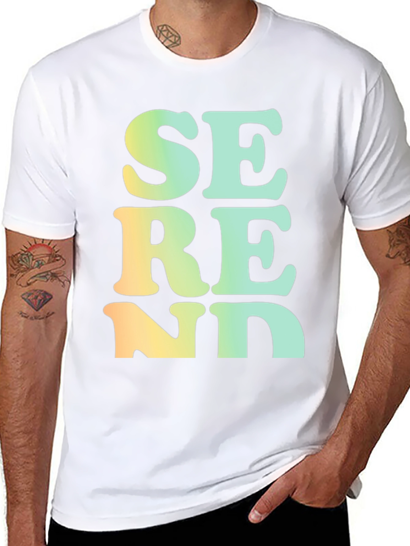 Serene Gradient T-Shirt - Black