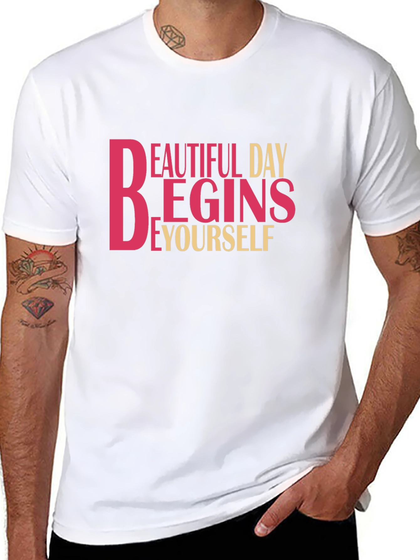 Inspirational Black T-Shirt - Beautiful Day Begins