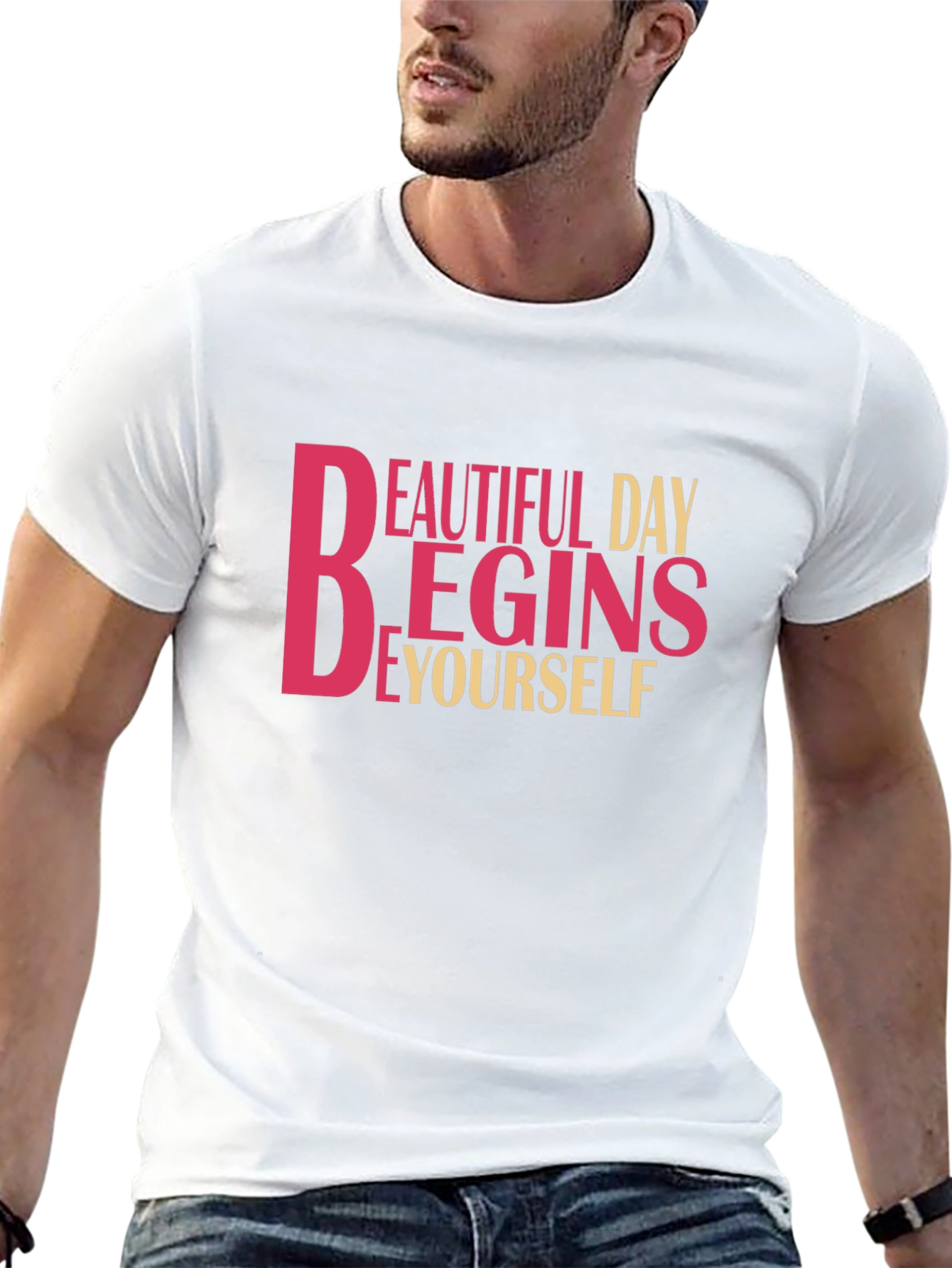 Inspirational Black T-Shirt - Beautiful Day Begins