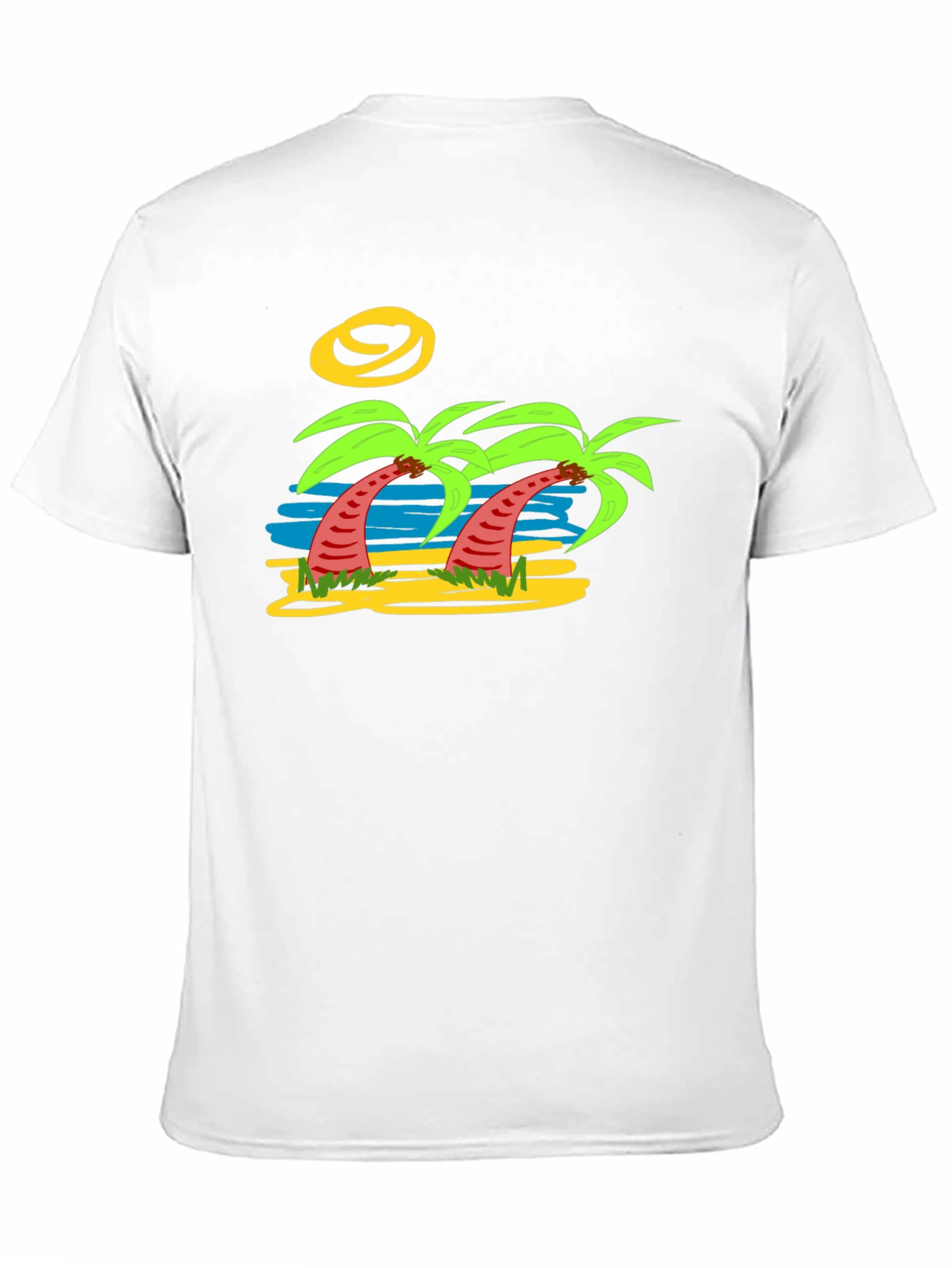 Tropical Palm Tree Graphic Tee - Black