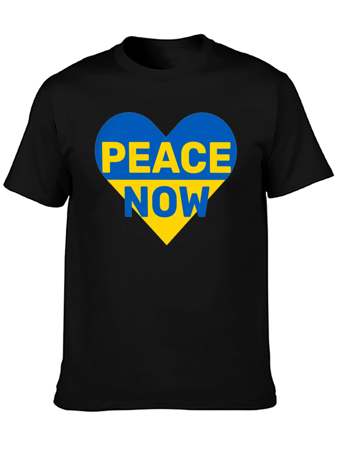 Ukraine Peace Now T-Shirt Blue and Yellow