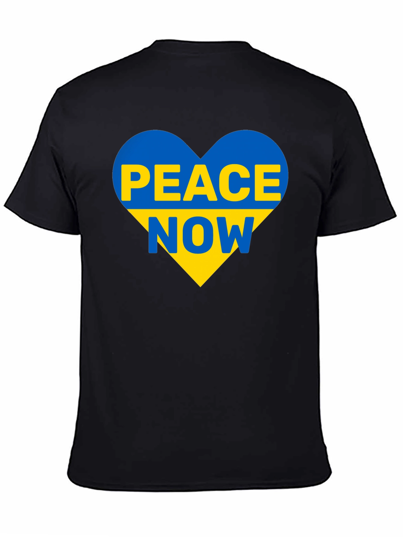 Ukraine Peace Now T-Shirt Blue and Yellow