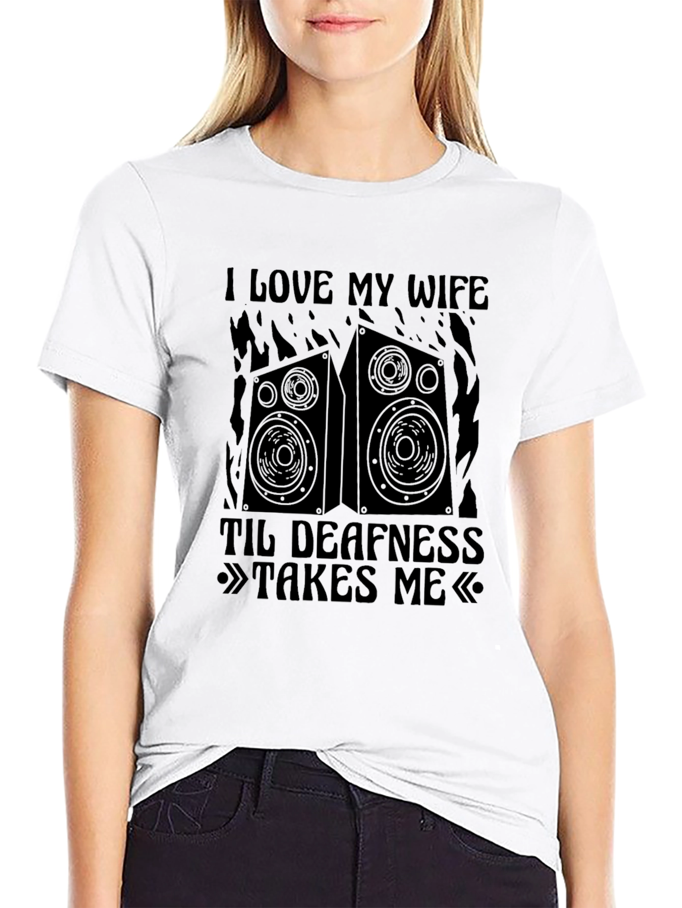 I Love My Wife Speaker Graphic Tee