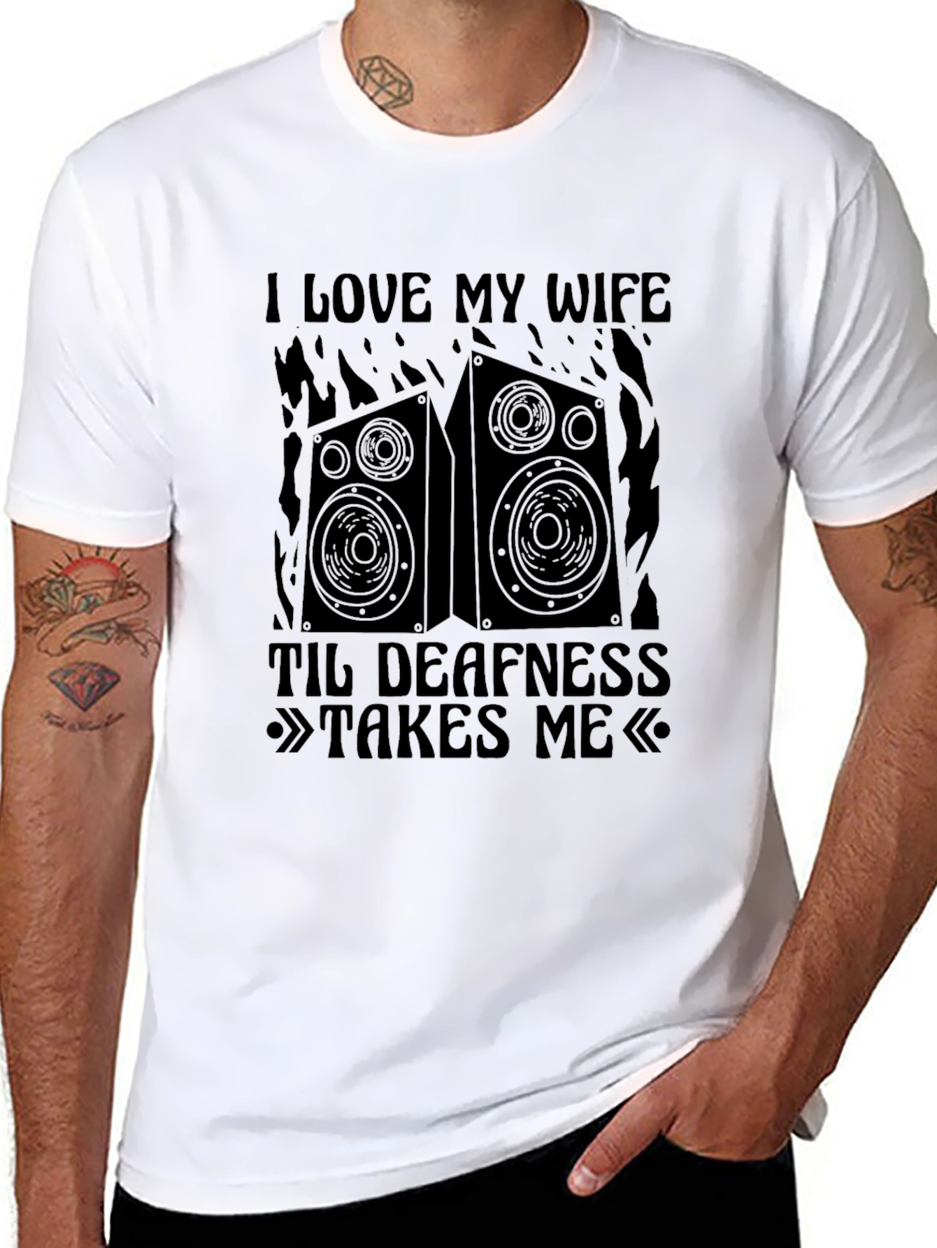 I Love My Wife Speaker Graphic Tee