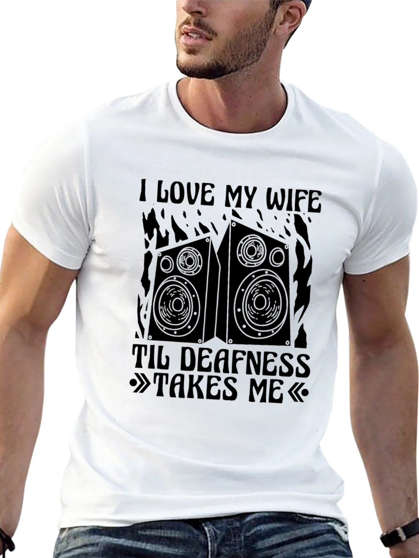 I Love My Wife Speaker Graphic Tee