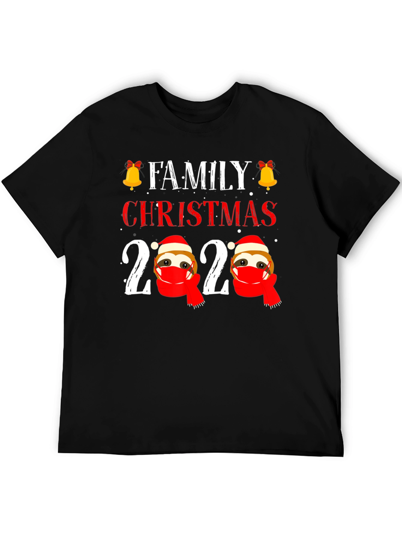 Family Christmas 2020 Sloth Face Mask T-Shirt