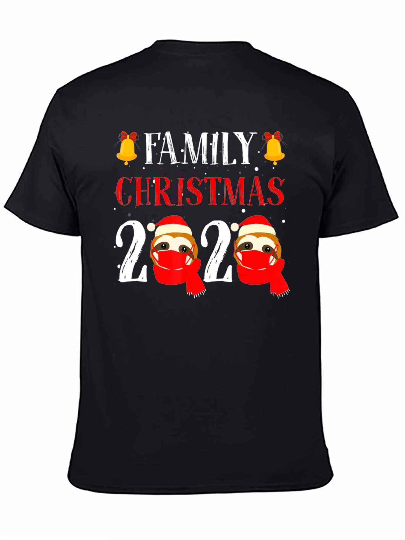 Family Christmas 2020 Sloth Face Mask T-Shirt