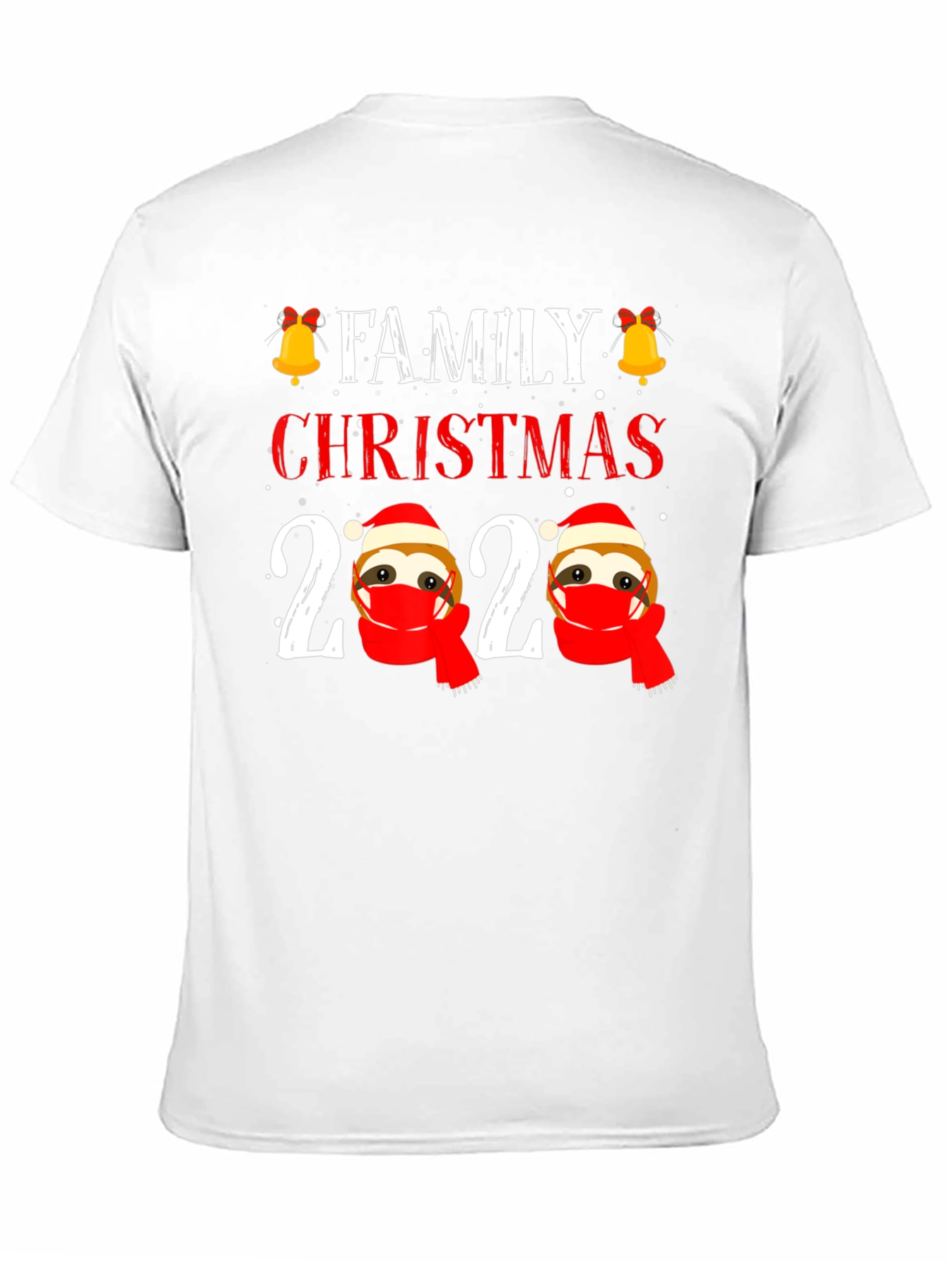 Family Christmas 2020 Sloth Face Mask T-Shirt