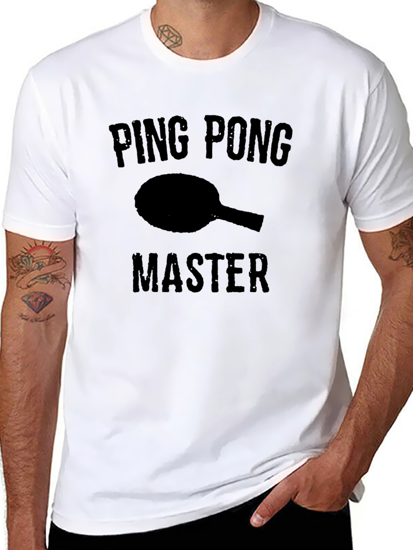 Ping Pong Master T-Shirt - Black Graphic Tee