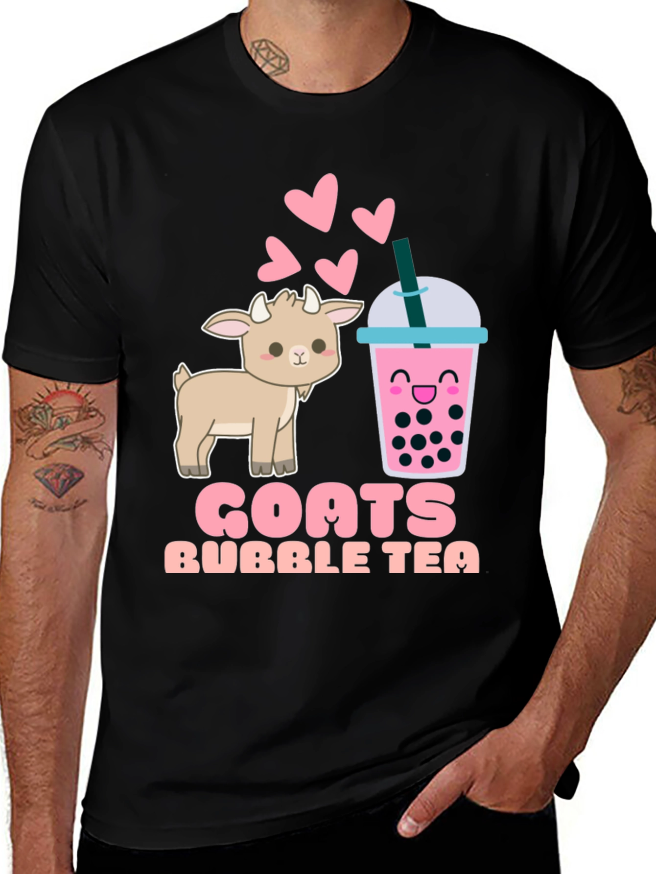 Goats Bubble Tea T-Shirt Cute Kawaii Boba Tee
