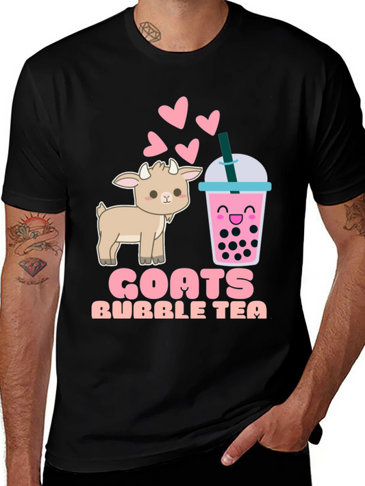 Goats Bubble Tea T-Shirt Cute Kawaii Boba Tee