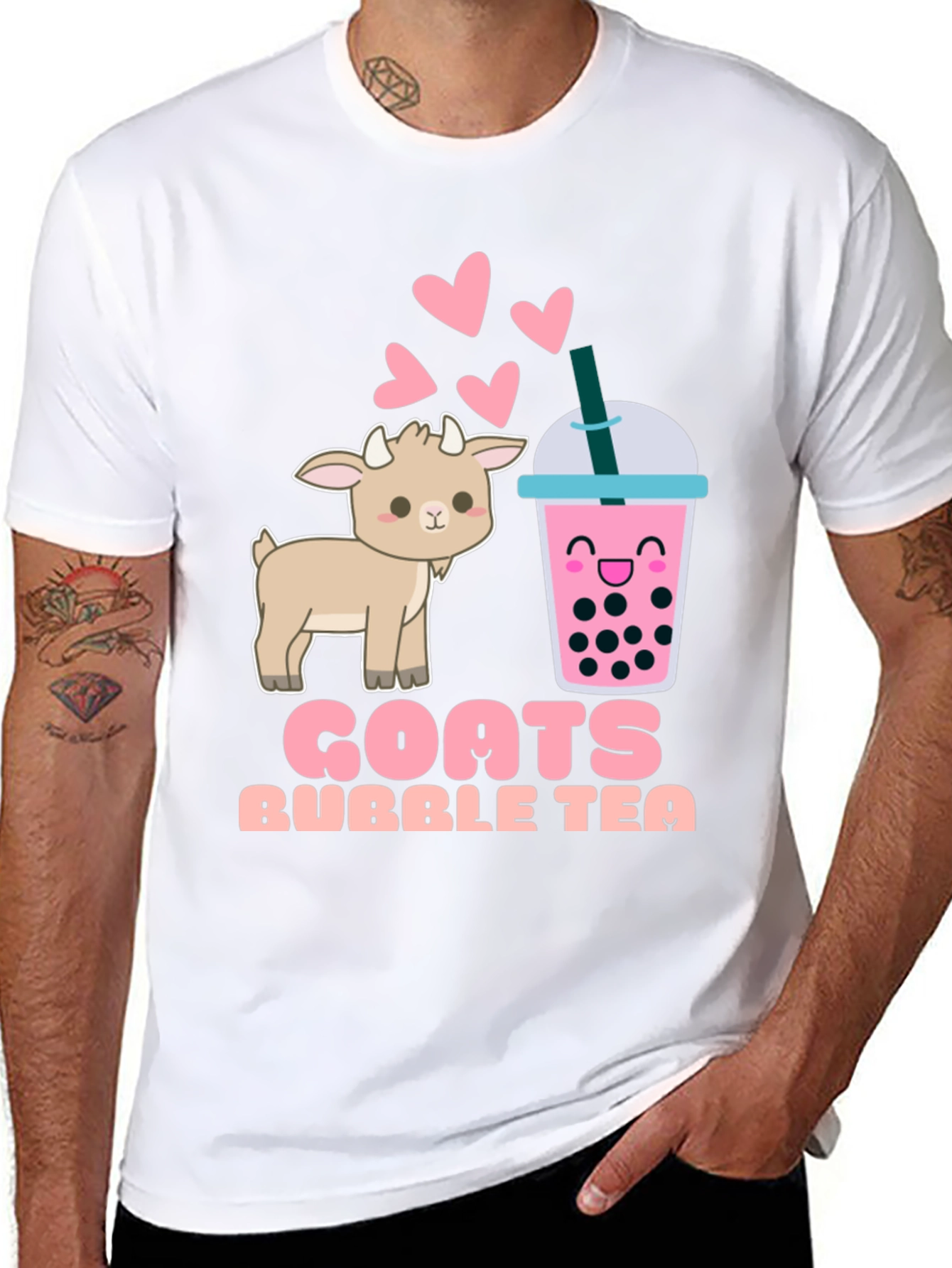 Goats Bubble Tea T-Shirt Cute Kawaii Boba Tee