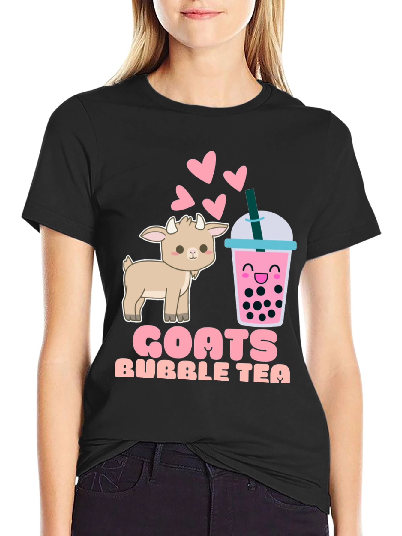Goats Bubble Tea T-Shirt Cute Kawaii Boba Tee