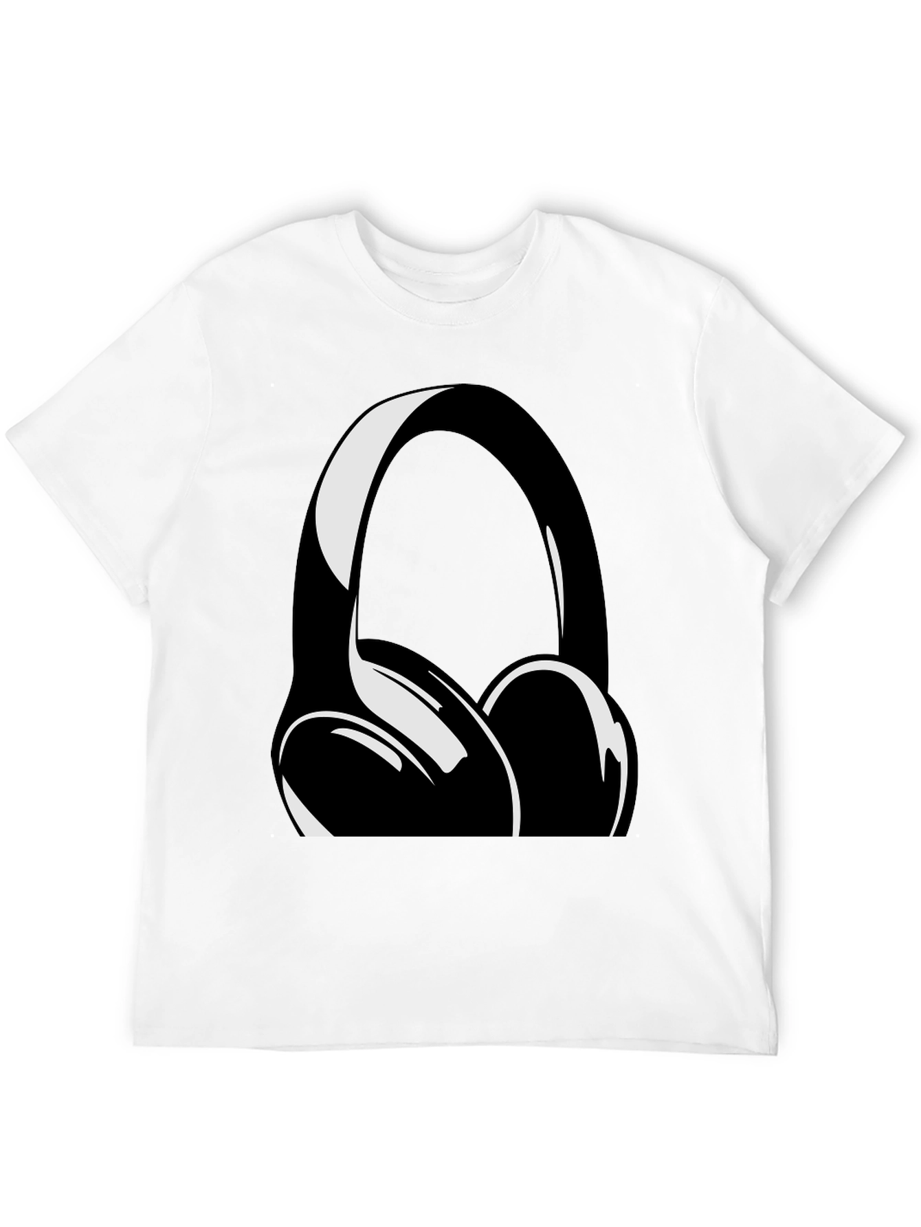 Headphone Graphic Black T-Shirt