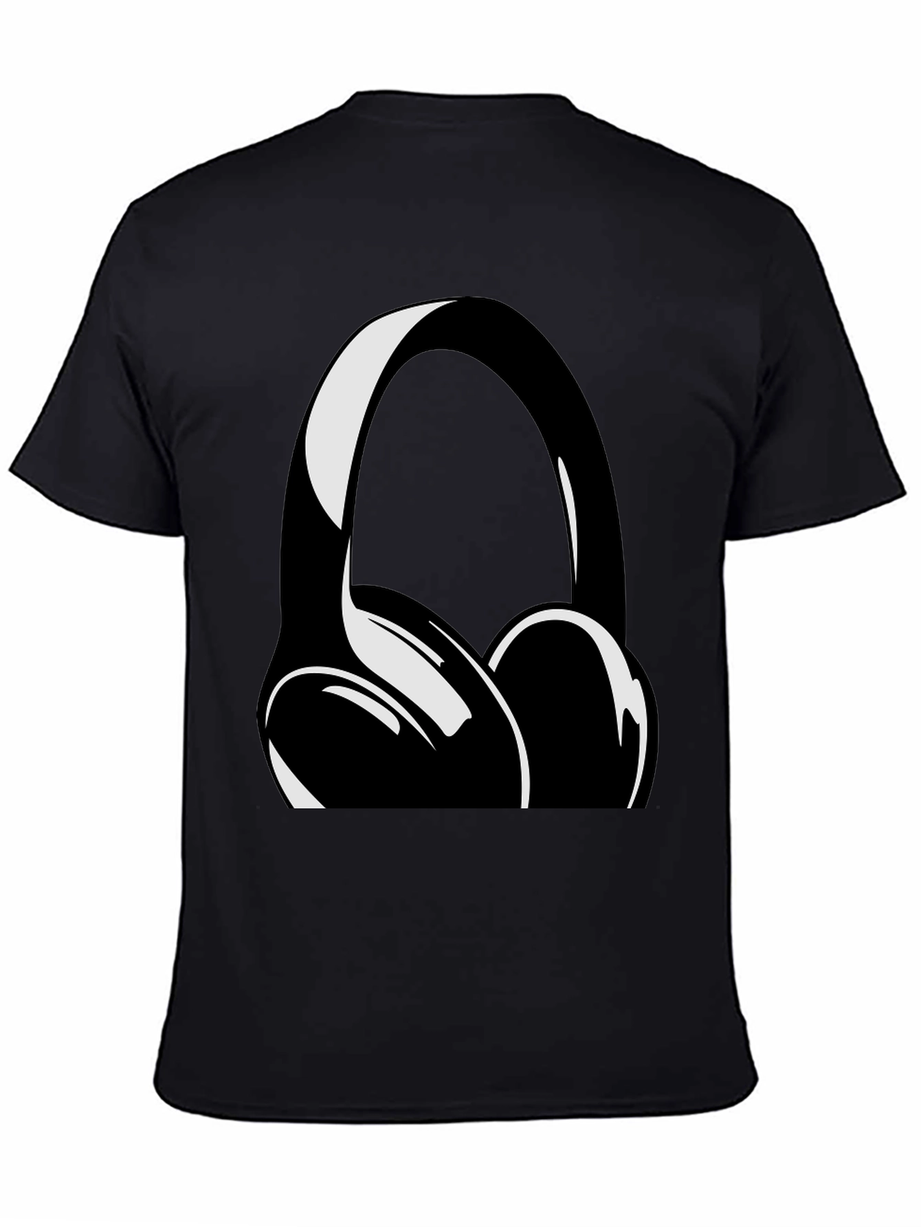 Headphone Graphic Black T-Shirt