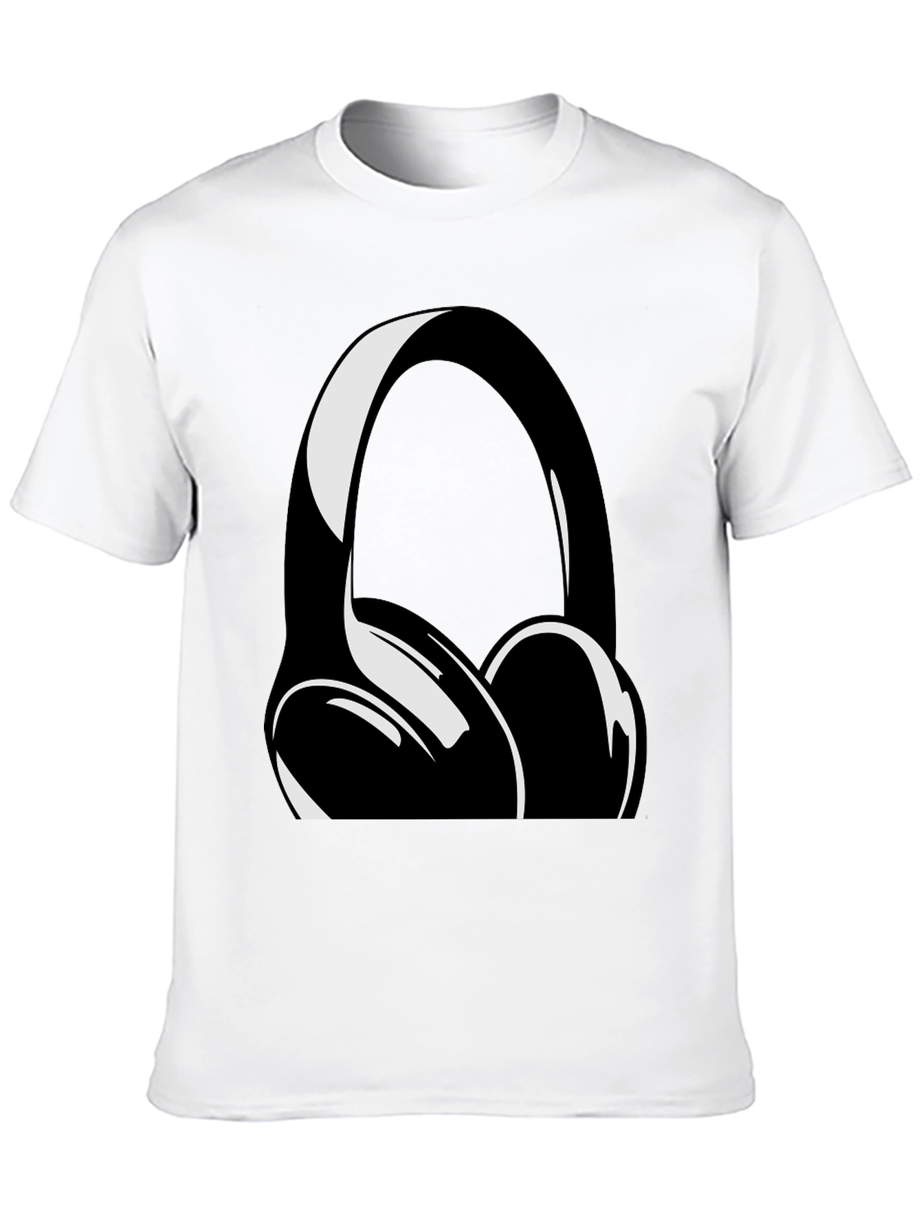 Headphone Graphic Black T-Shirt