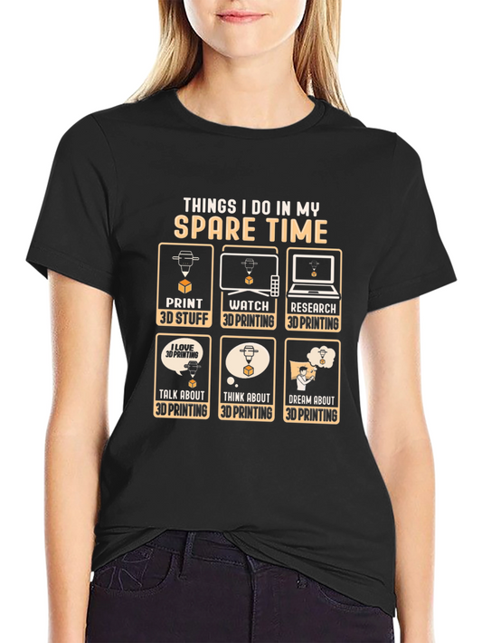 3D Printing Hobbyist Black T-Shirt
