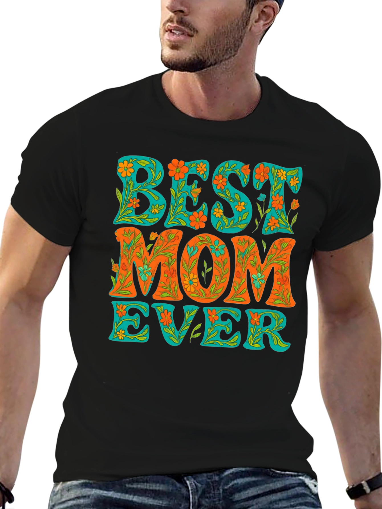 Best Mom Ever Floral Graphic Tee