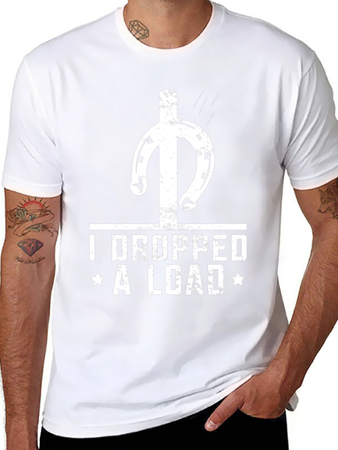 I Dropped a Load T-Shirt Funny Horseshoe Tee