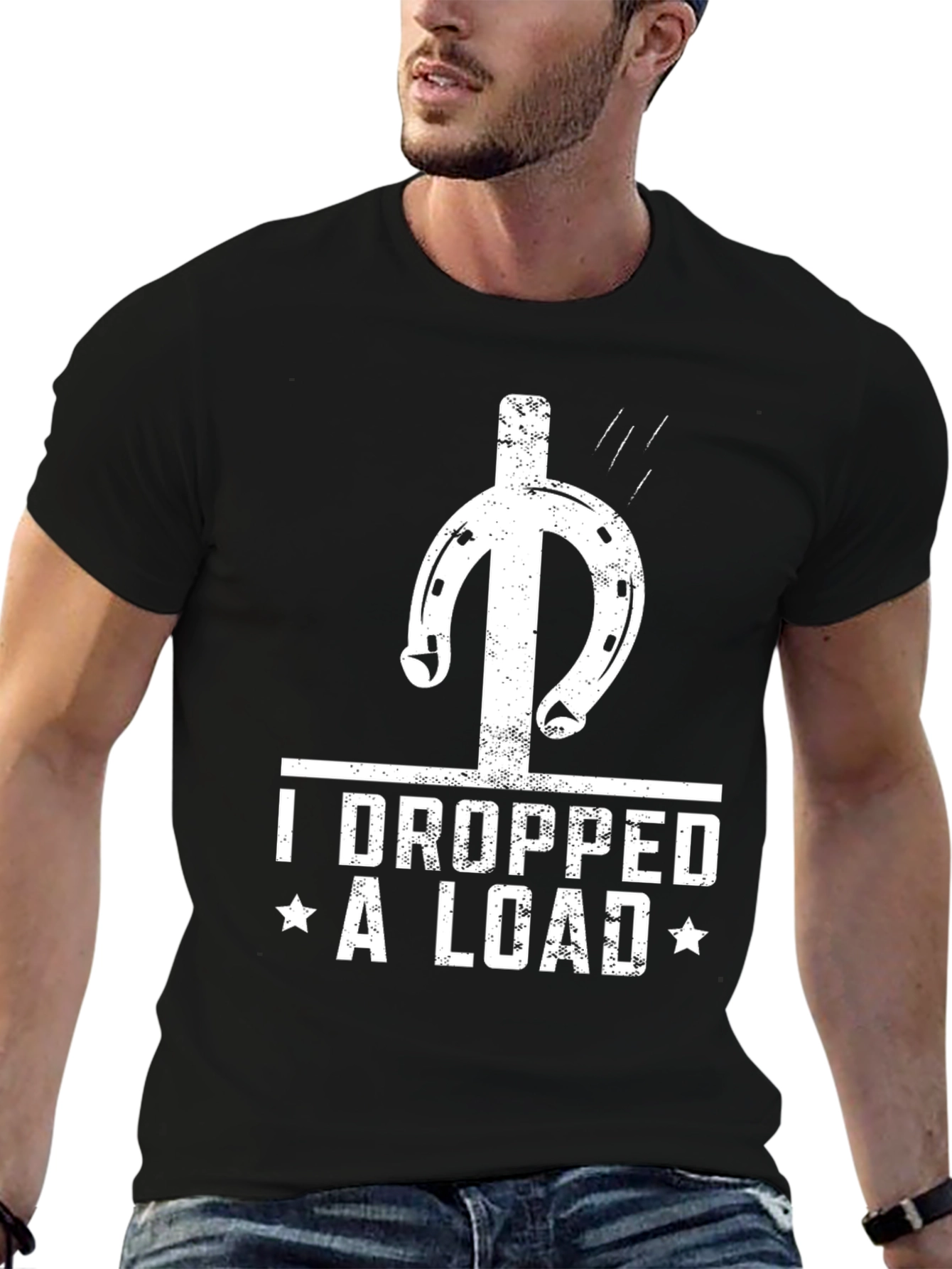 I Dropped a Load T-Shirt Funny Horseshoe Tee