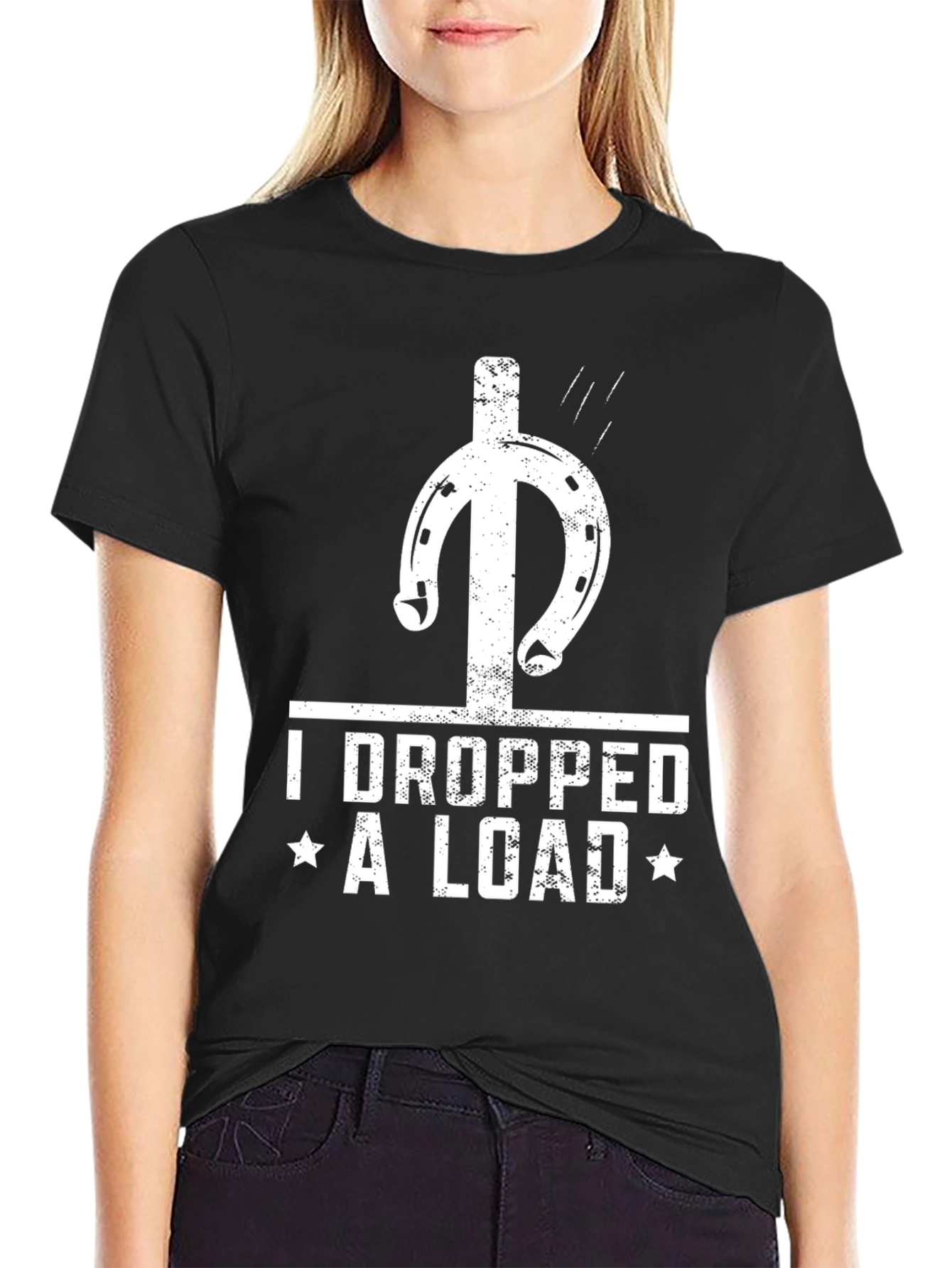 I Dropped a Load T-Shirt Funny Horseshoe Tee