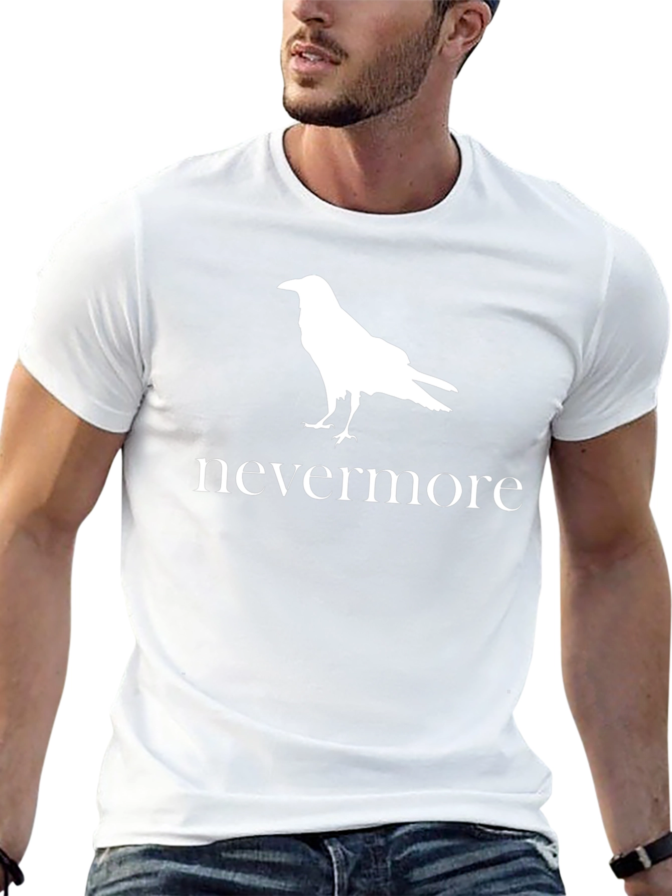 Nevermore Raven Graphic T-Shirt - Black