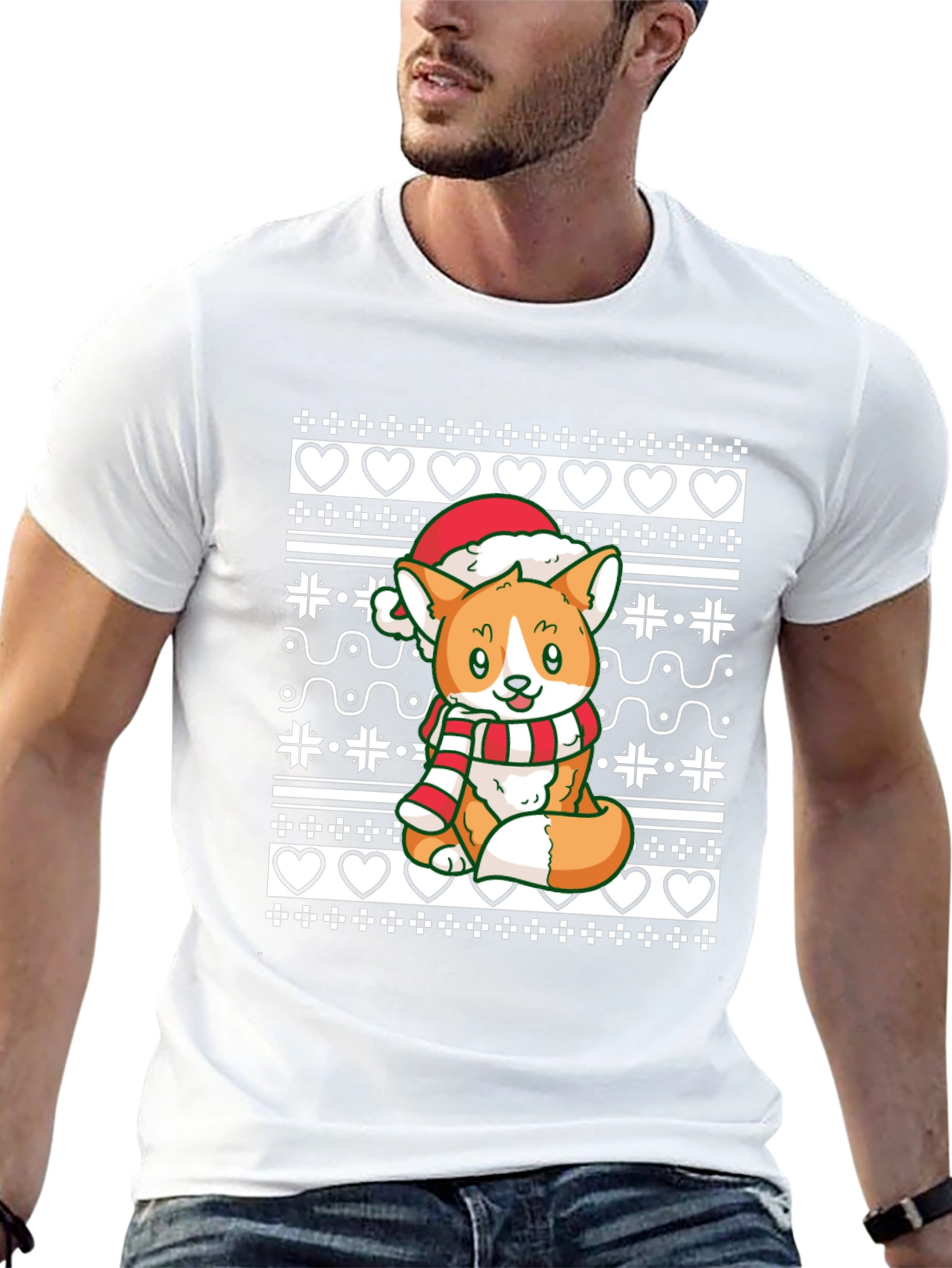 Festive Corgi Christmas T-Shirt