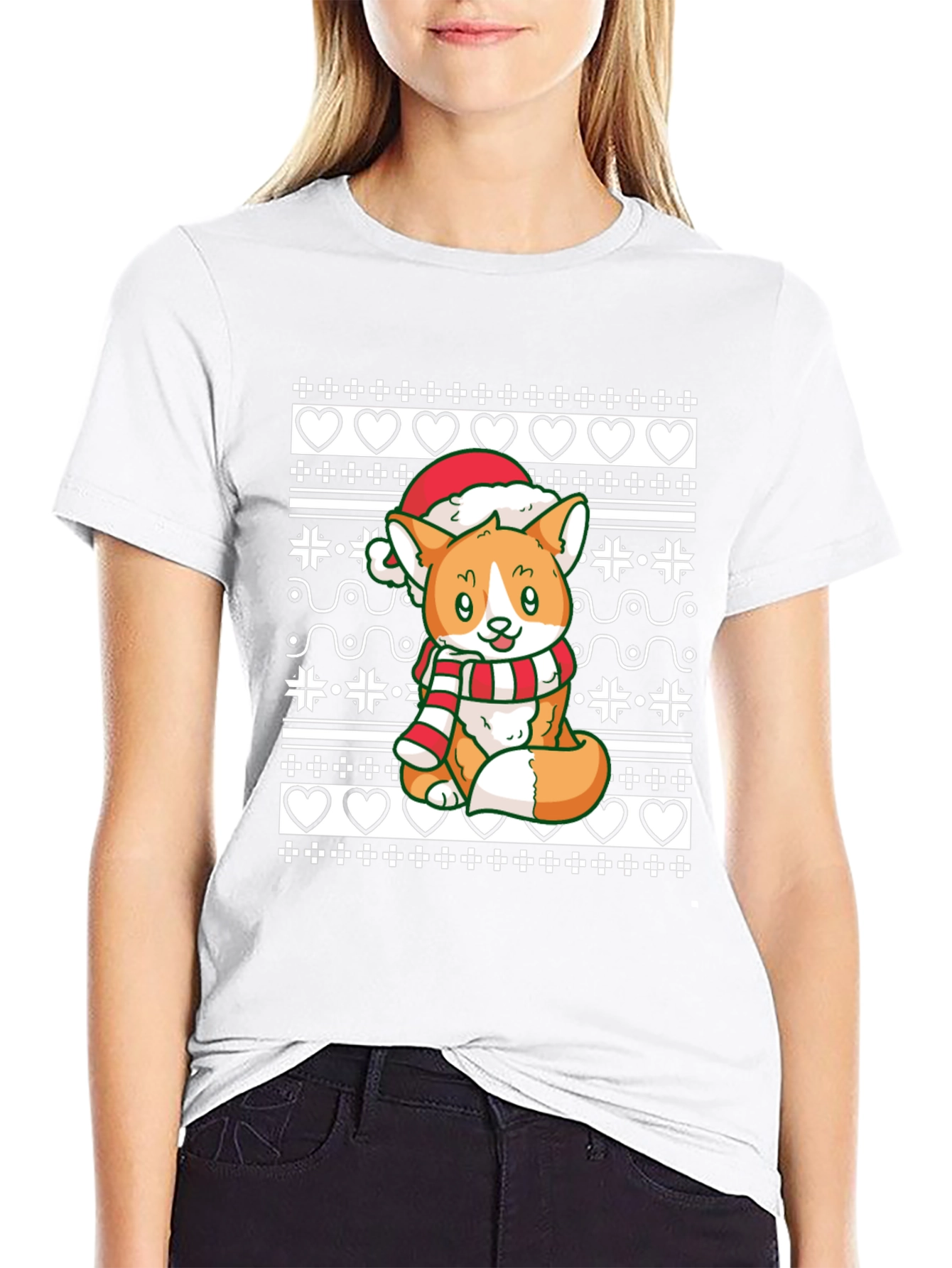 Festive Corgi Christmas T-Shirt