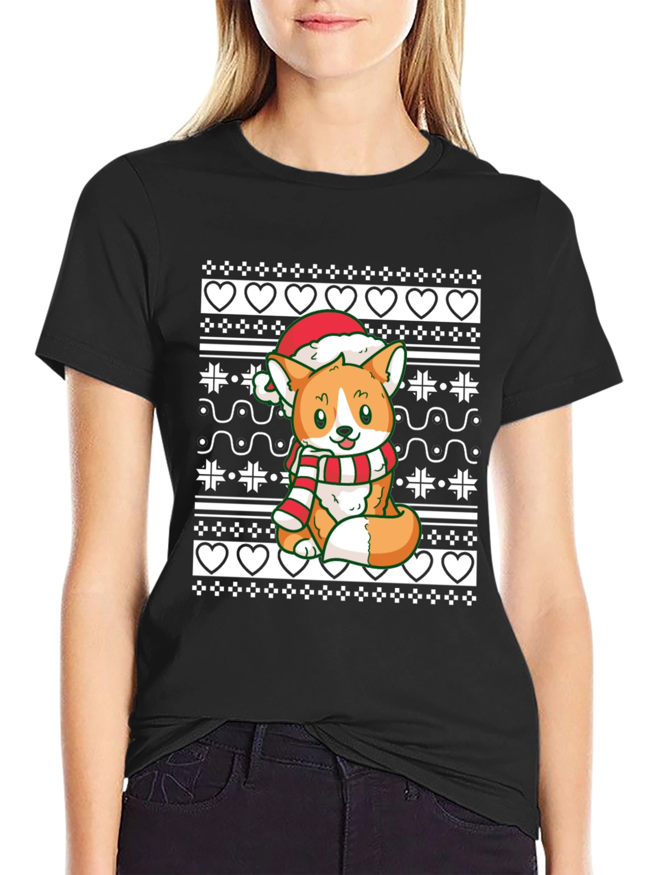 Festive Corgi Christmas T-Shirt