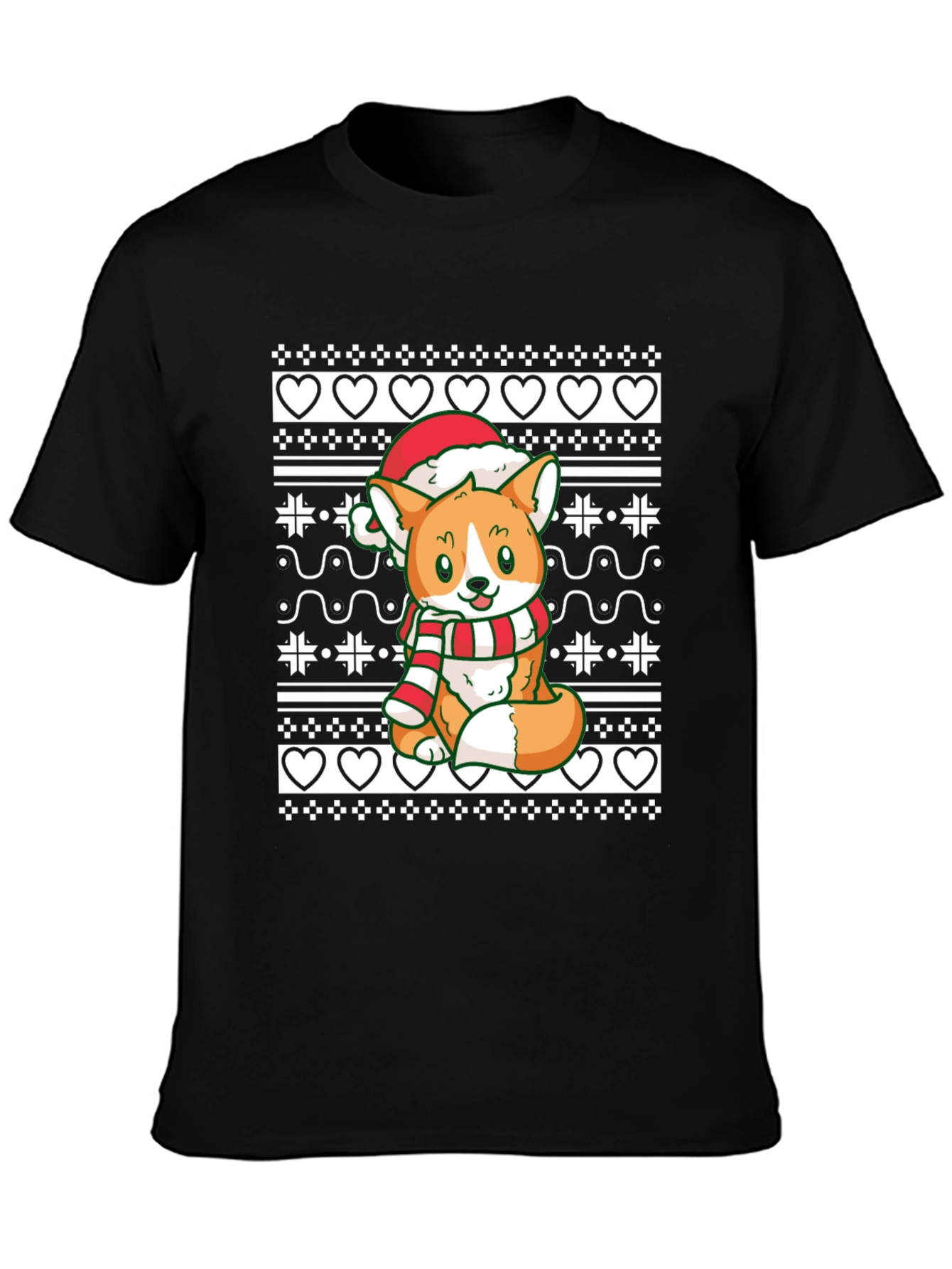 Festive Corgi Christmas T-Shirt