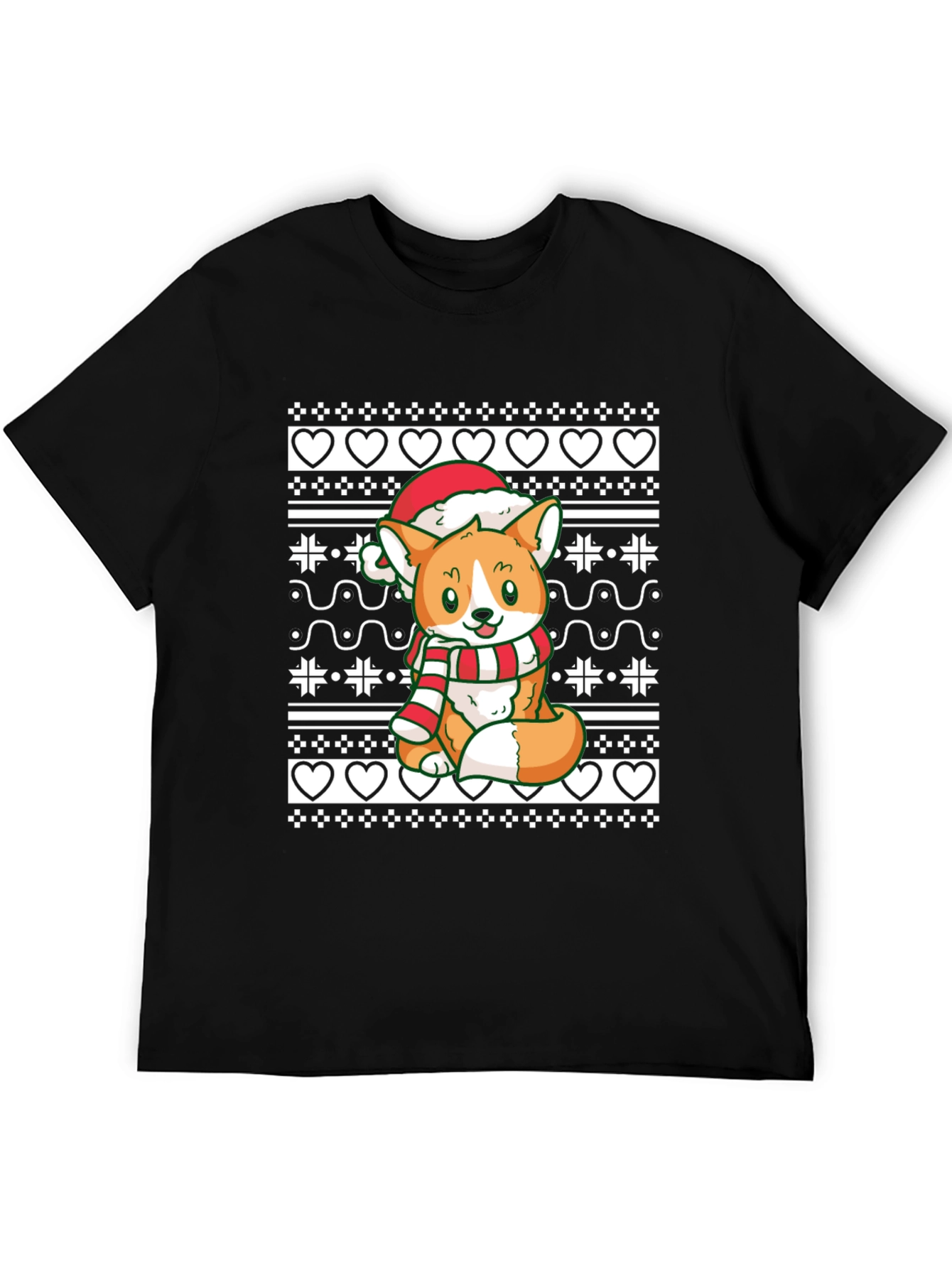 Festive Corgi Christmas T-Shirt