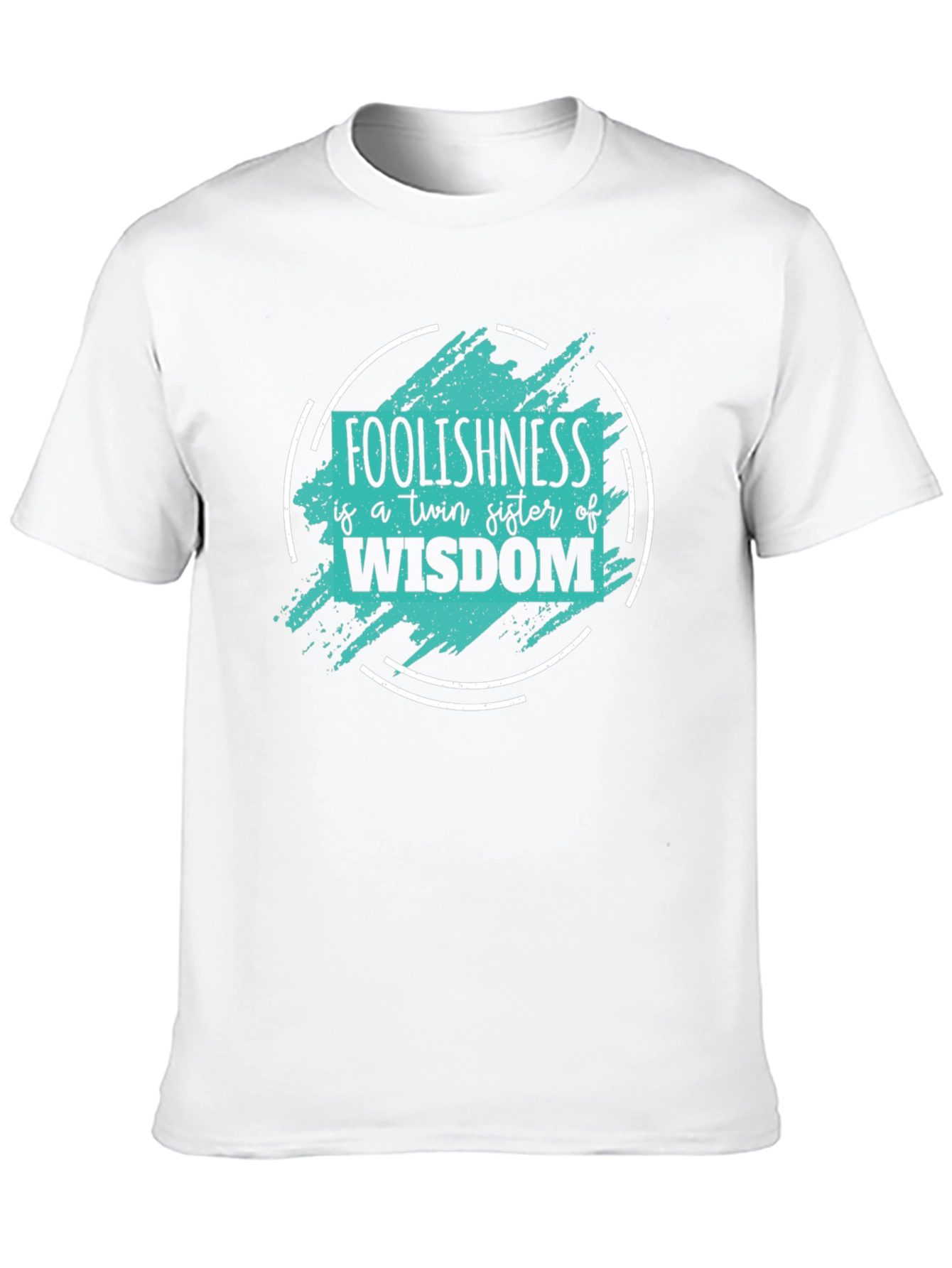 Foolishness Wisdom Graphic Tee - Black