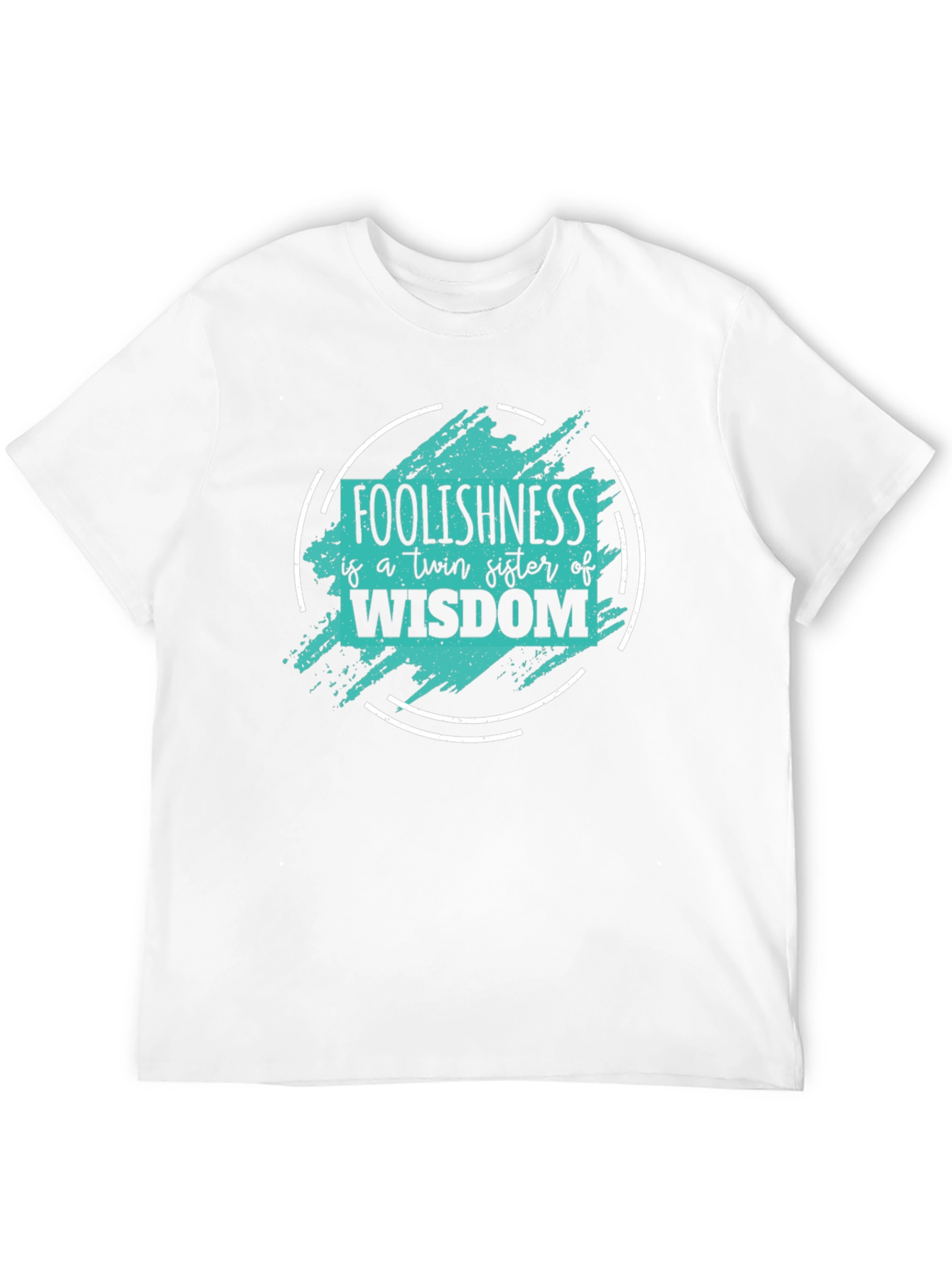 Foolishness Wisdom Graphic Tee - Black