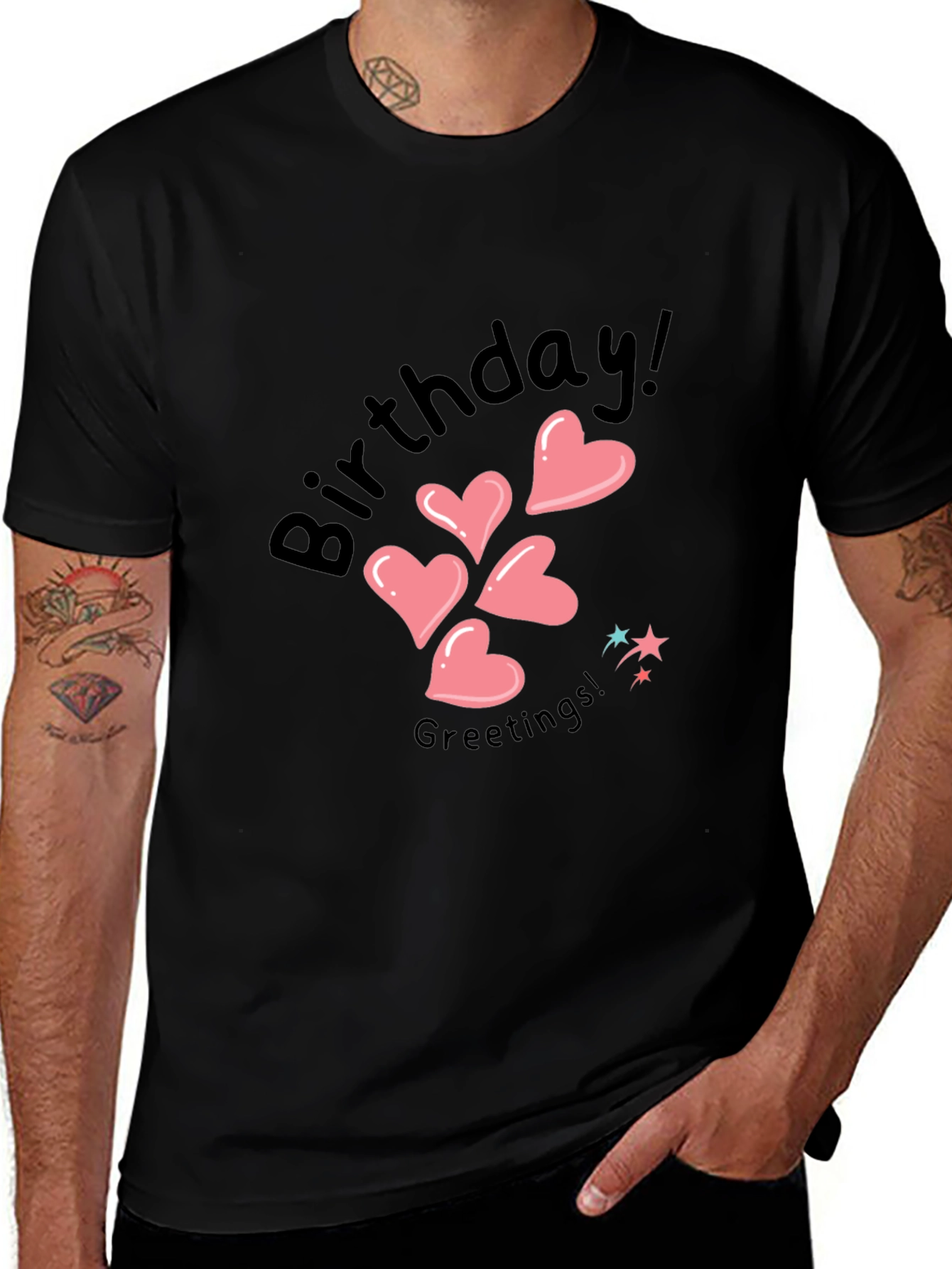 Birthday Greetings Heart T-Shirt