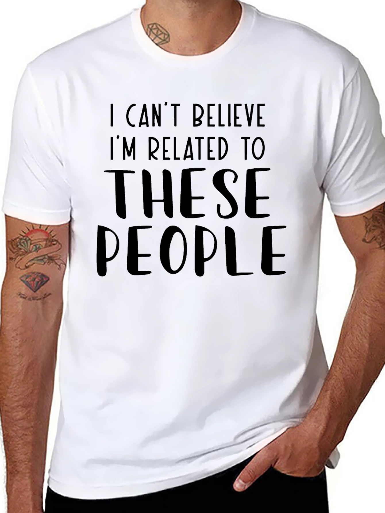 Funny Family T-Shirt - I Cant Believe Im Related