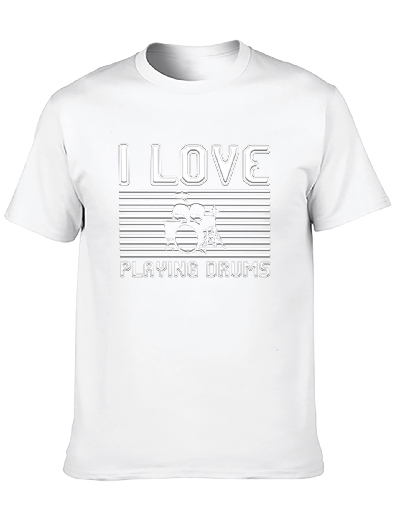 I Love Playing Drums T-Shirt - Black Cotton Tee