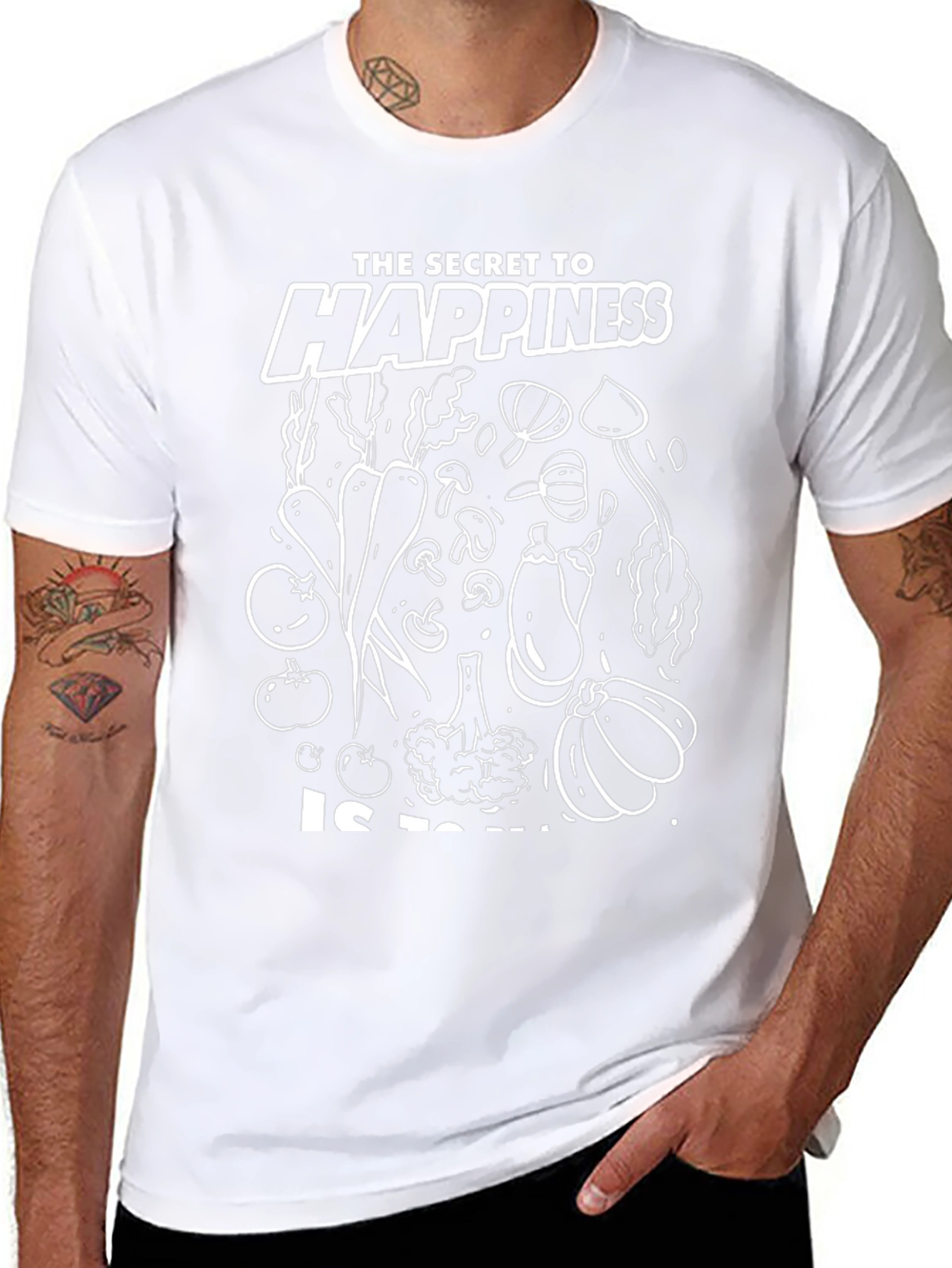 Secret to Happiness Vegan Graphic Tee