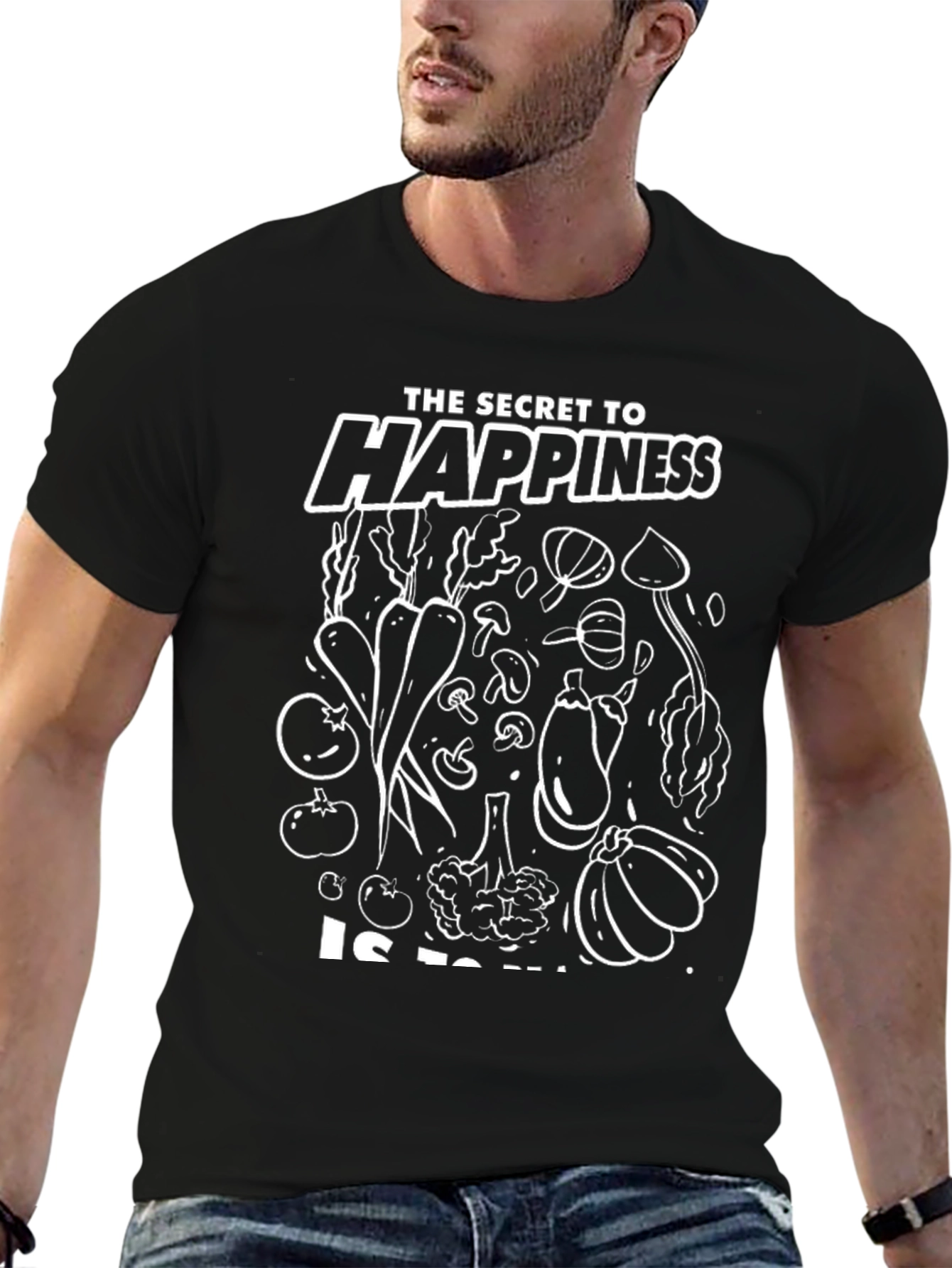 Secret to Happiness Vegan Graphic Tee