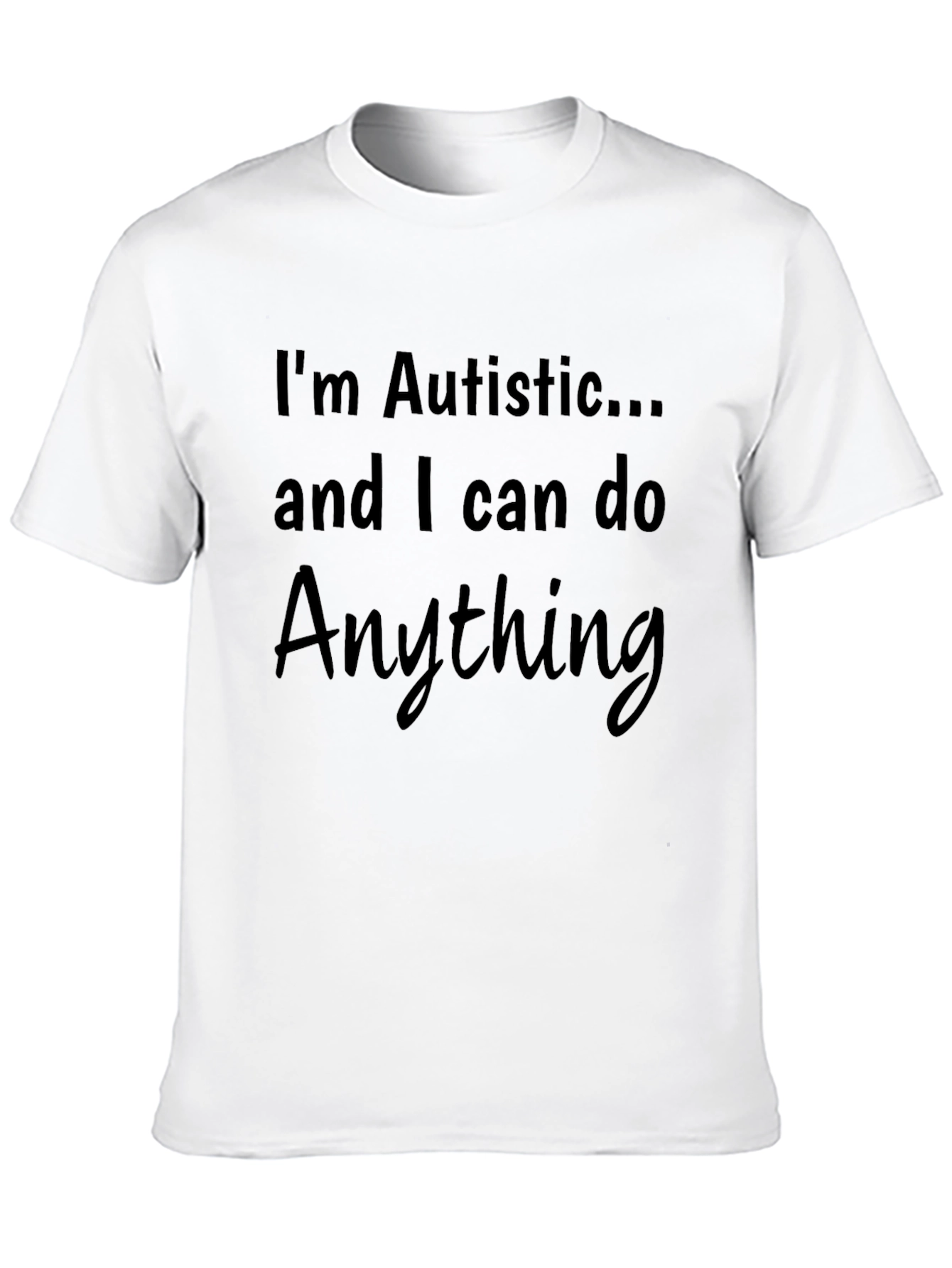 Autistic & Able T-Shirt - Black Cotton Graphic Tee