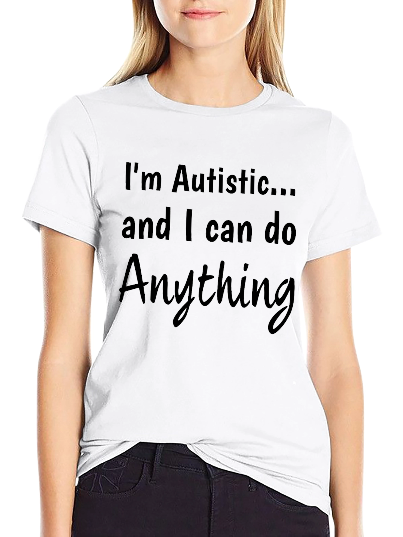 Autistic & Able T-Shirt - Black Cotton Graphic Tee